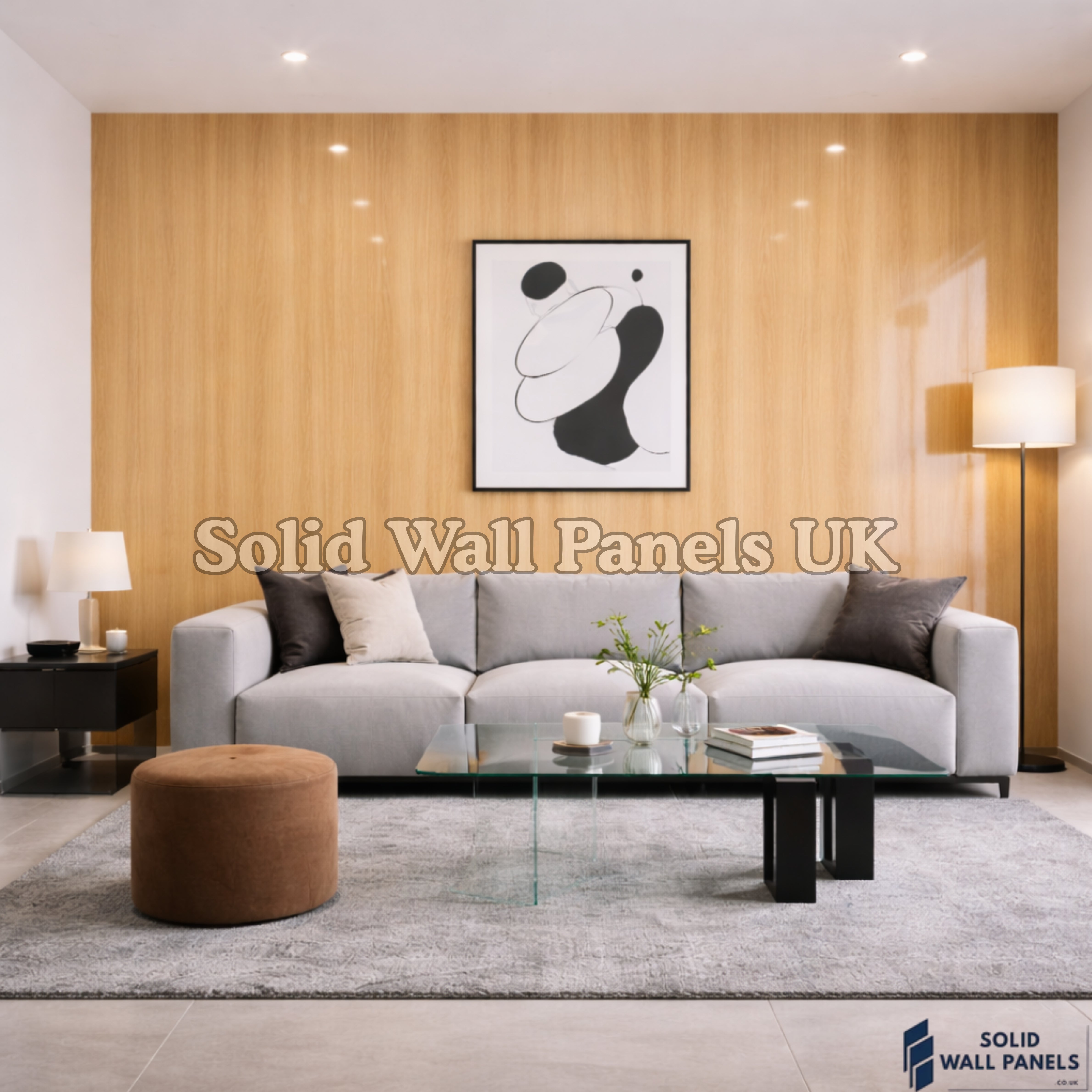 Kitchen & Bathroom PVC Wall Panels – Dark Oak (60 × 240 cm) | Solid Wall Panels UK