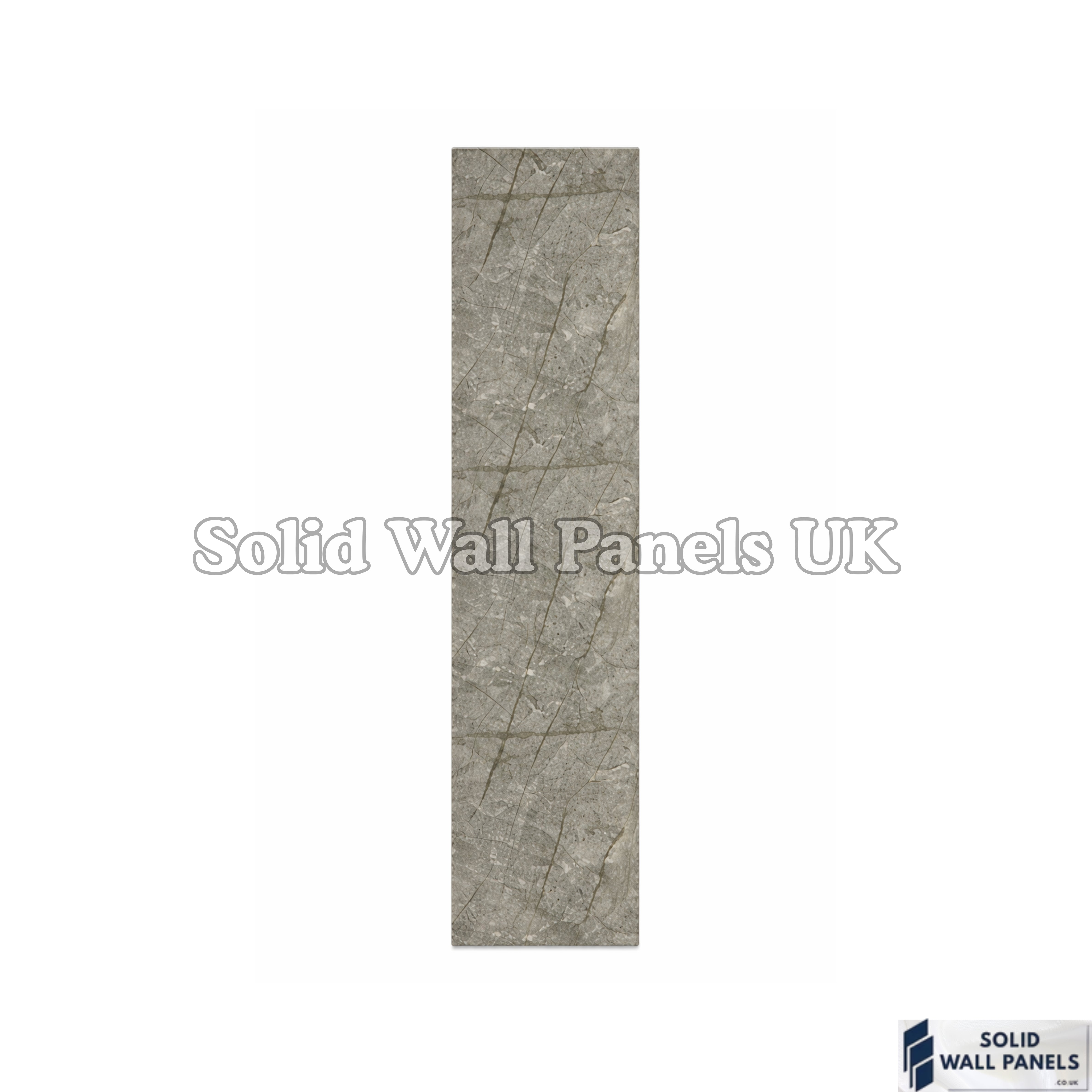 Kitchen & Bathroom PVC Wall Panels – Grey Marble Effect (60 × 240 cm) | Solid Wall Panels UK