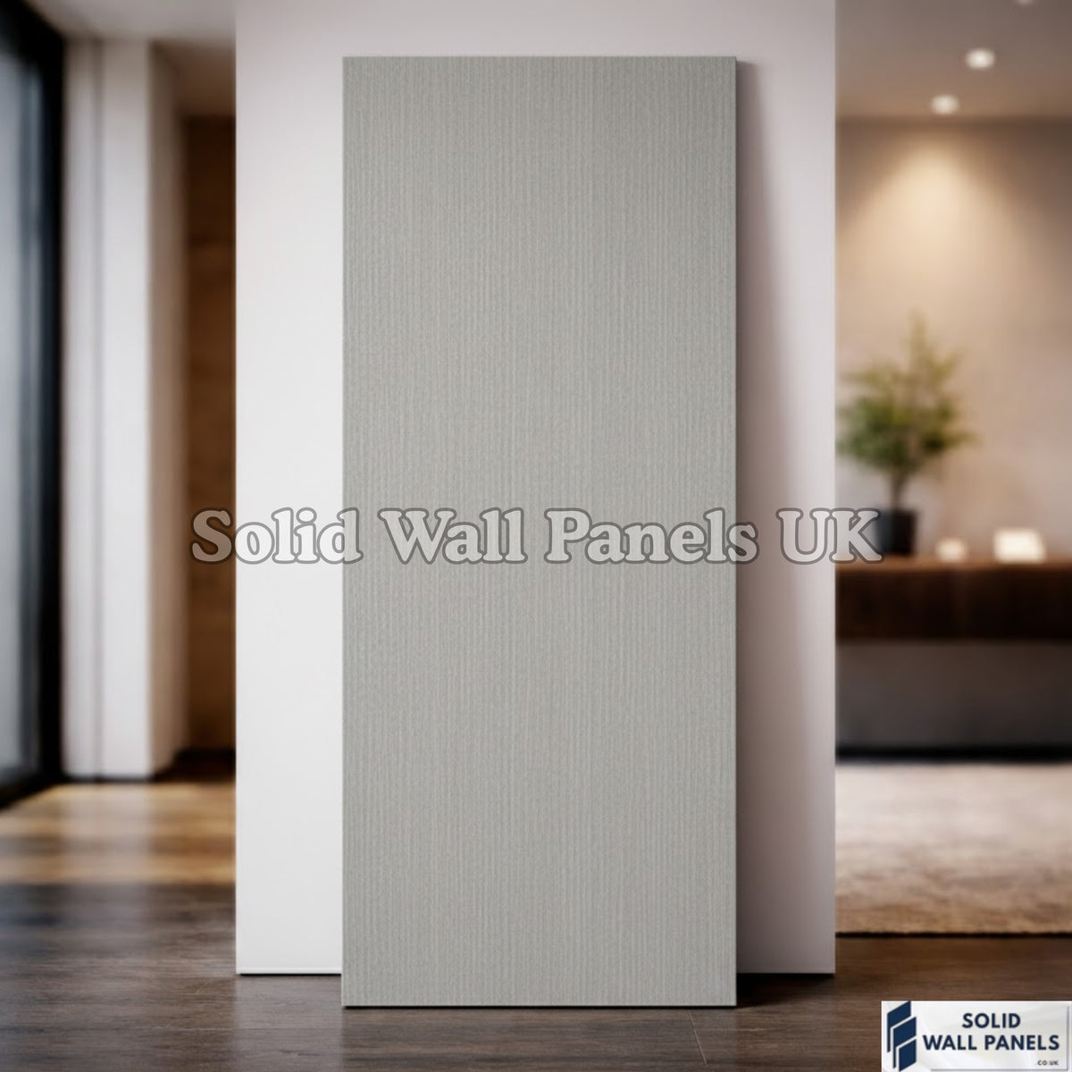 Kitchen & Bathroom PVC Wall Panels – Grey Plain Effect (60 × 240 cm) | Waterproof Wall Panels UK