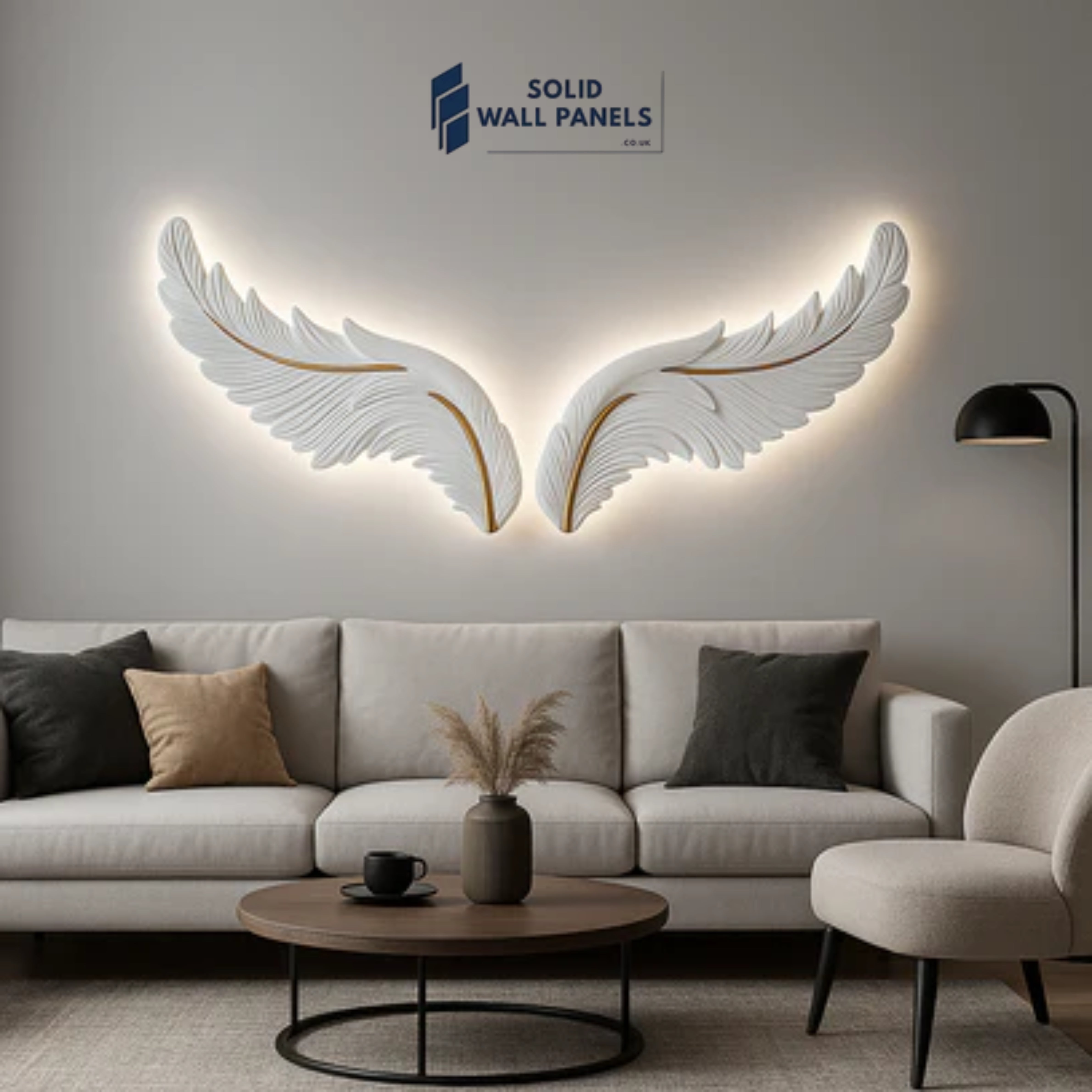 LED Wings Wall Art –  Illuminated Wing Design | Luxury Lighted Wall Decor