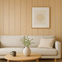 WPC WOOD EFFECT FLAT STYLE WALL PANEL -  LIGHT OAK 