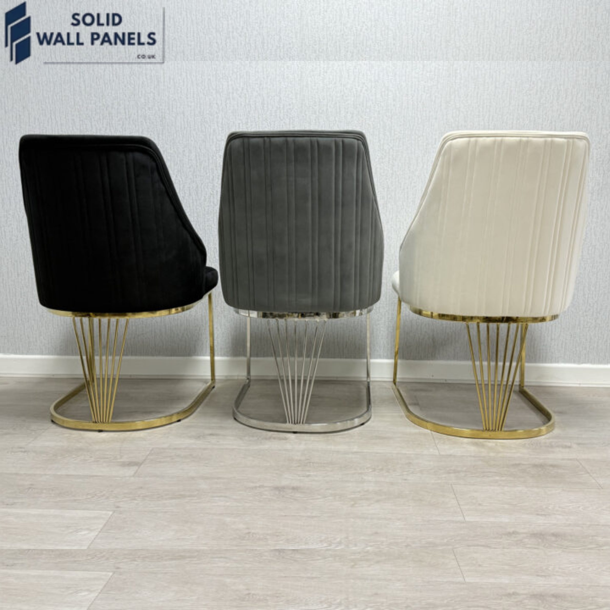Lasco Dining Chairs | Luxury Velvet & Metal, Available in 4 Colours