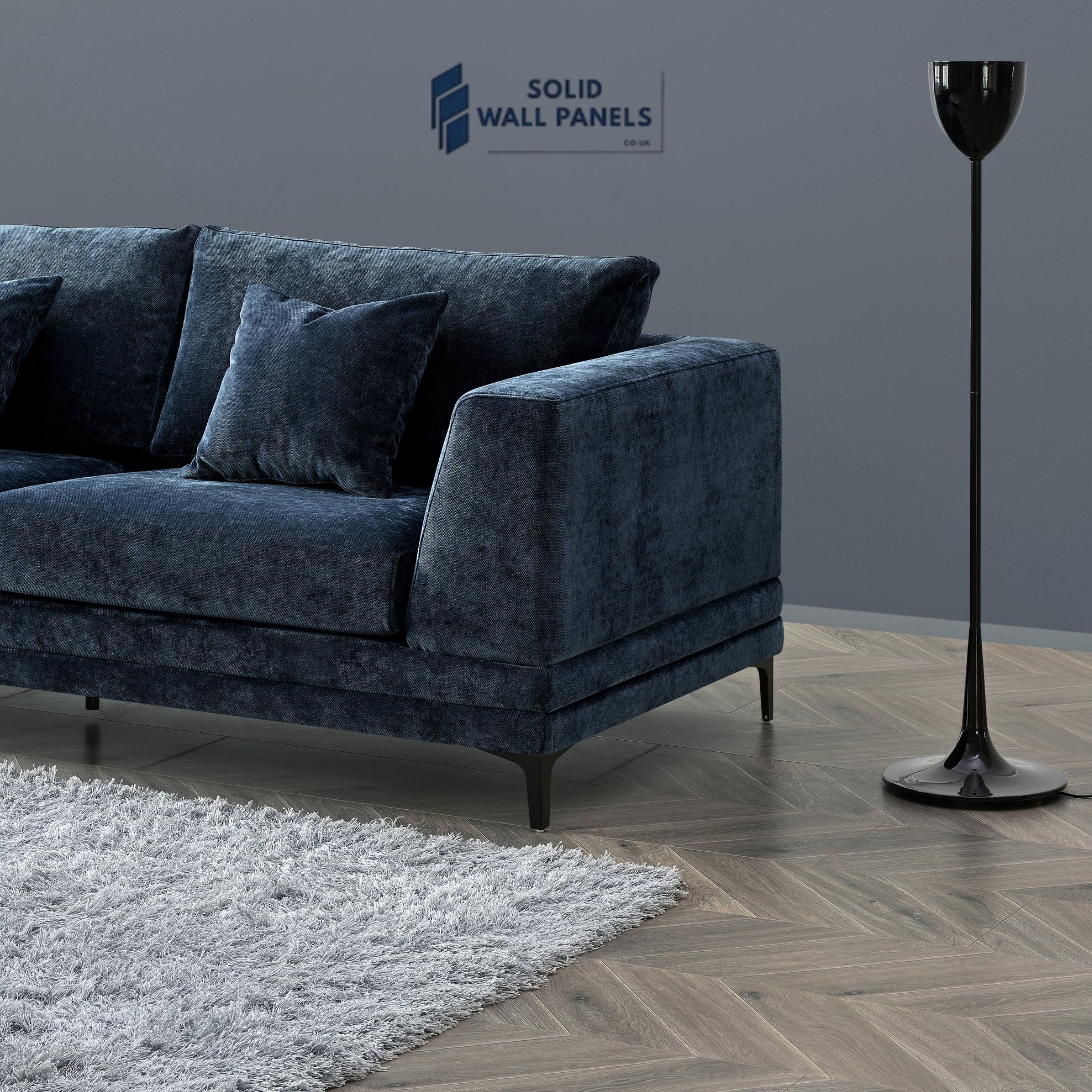 Lenox Sofa – Aegean Blue Velvet | 3 Seater & 2 Seater | Mid-Century Modern Design