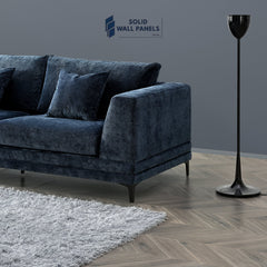 Lenox Sofa – Aegean Blue Velvet | 3 Seater & 2 Seater | Mid-Century Modern Design