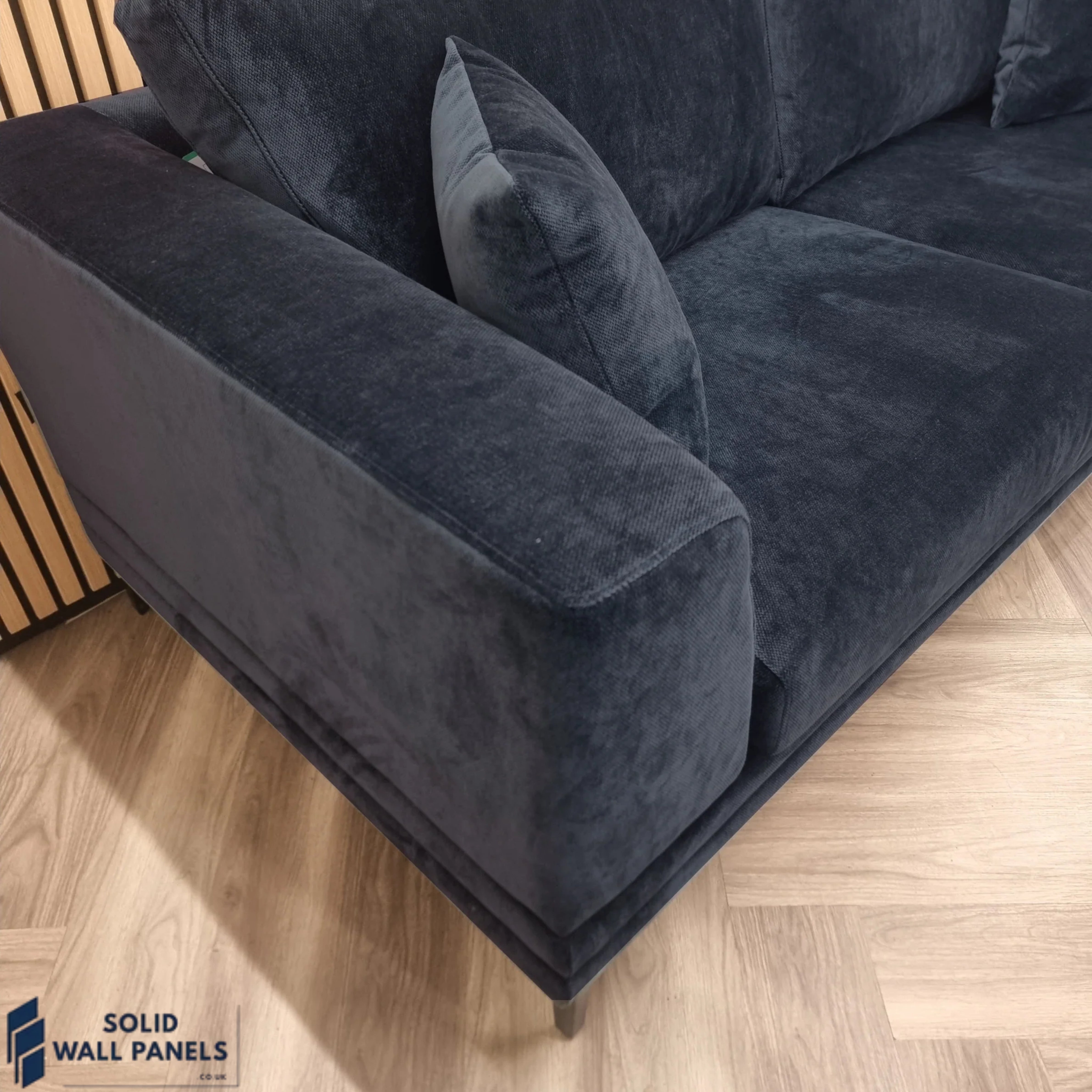 Lenox Sofa – Aegean Blue Velvet | 3 Seater & 2 Seater | Mid-Century Modern Design