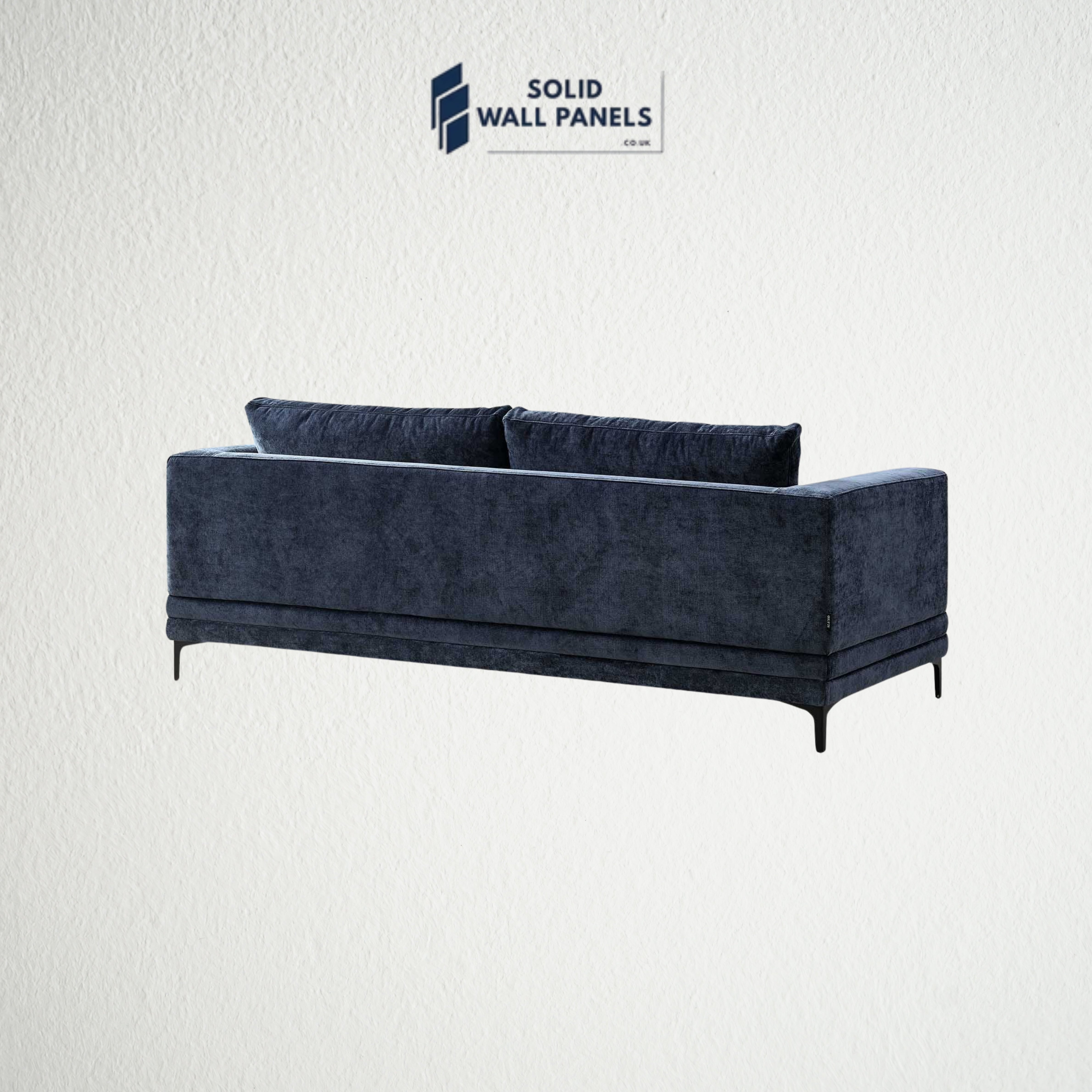 Lenox Sofa – Aegean Blue Velvet | 3 Seater & 2 Seater | Mid-Century Modern Design