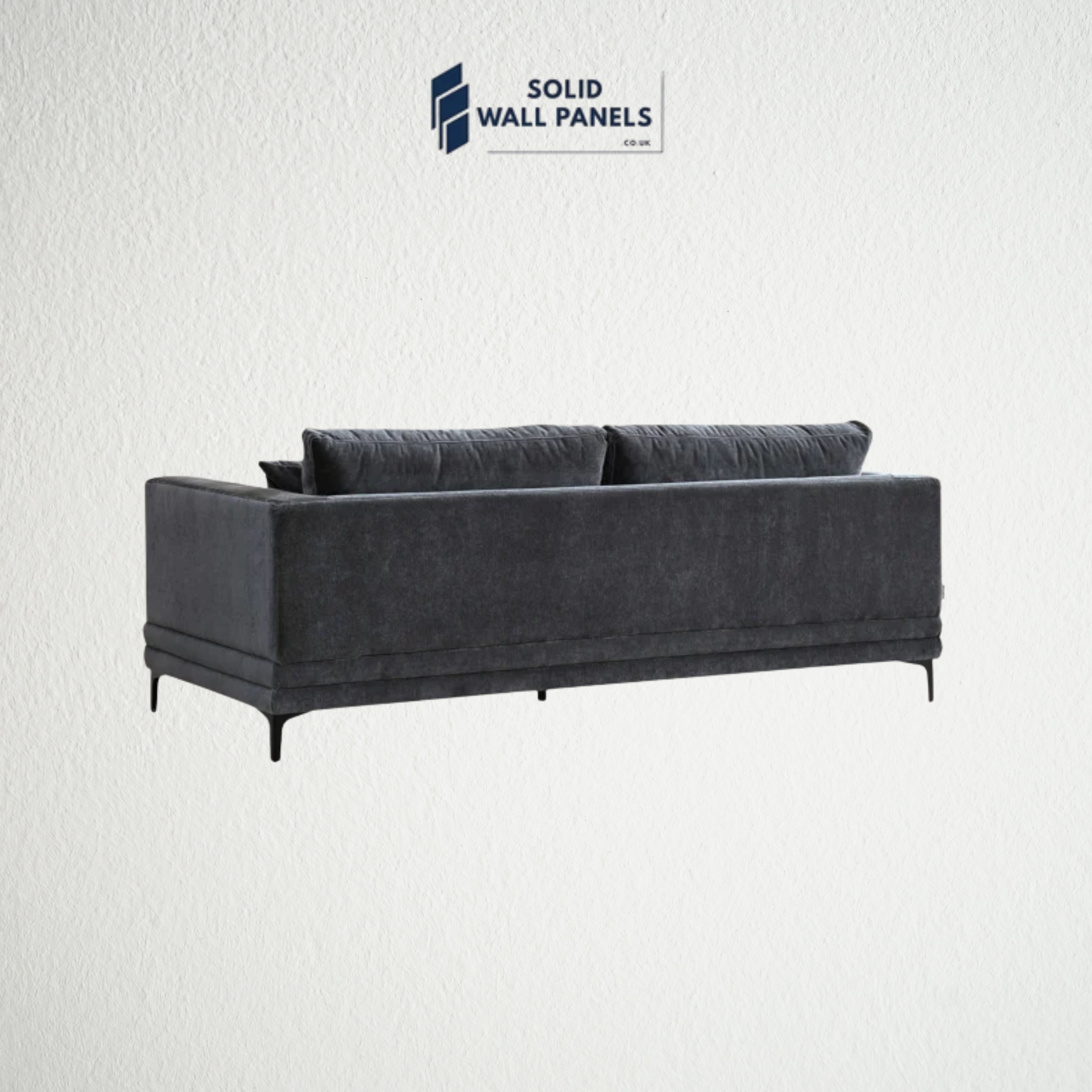 Lenox Sofa – Steel Grey Velvet | 3 Seater & 2 Seater | Mid-Century Modern Design