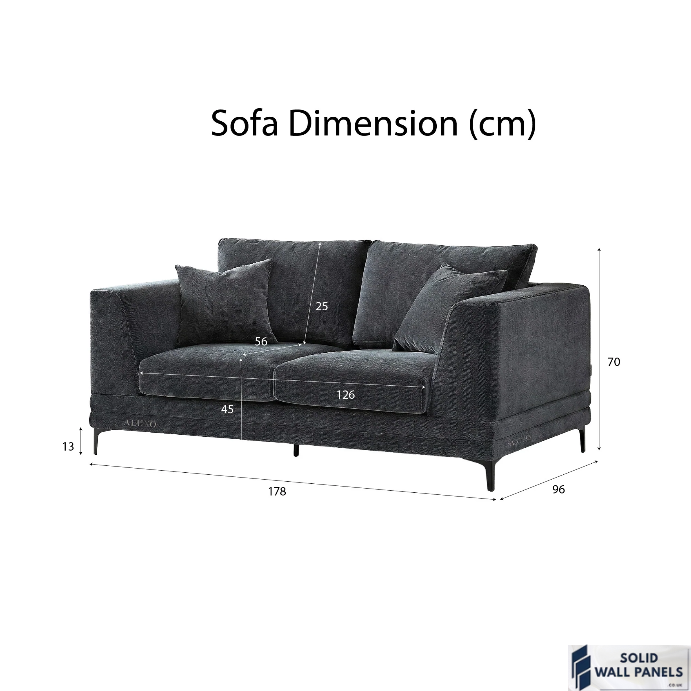 Lenox Sofa – Steel Grey Velvet 3 Seater & 2 Seater Sofa Set | Mid Century Modern Design