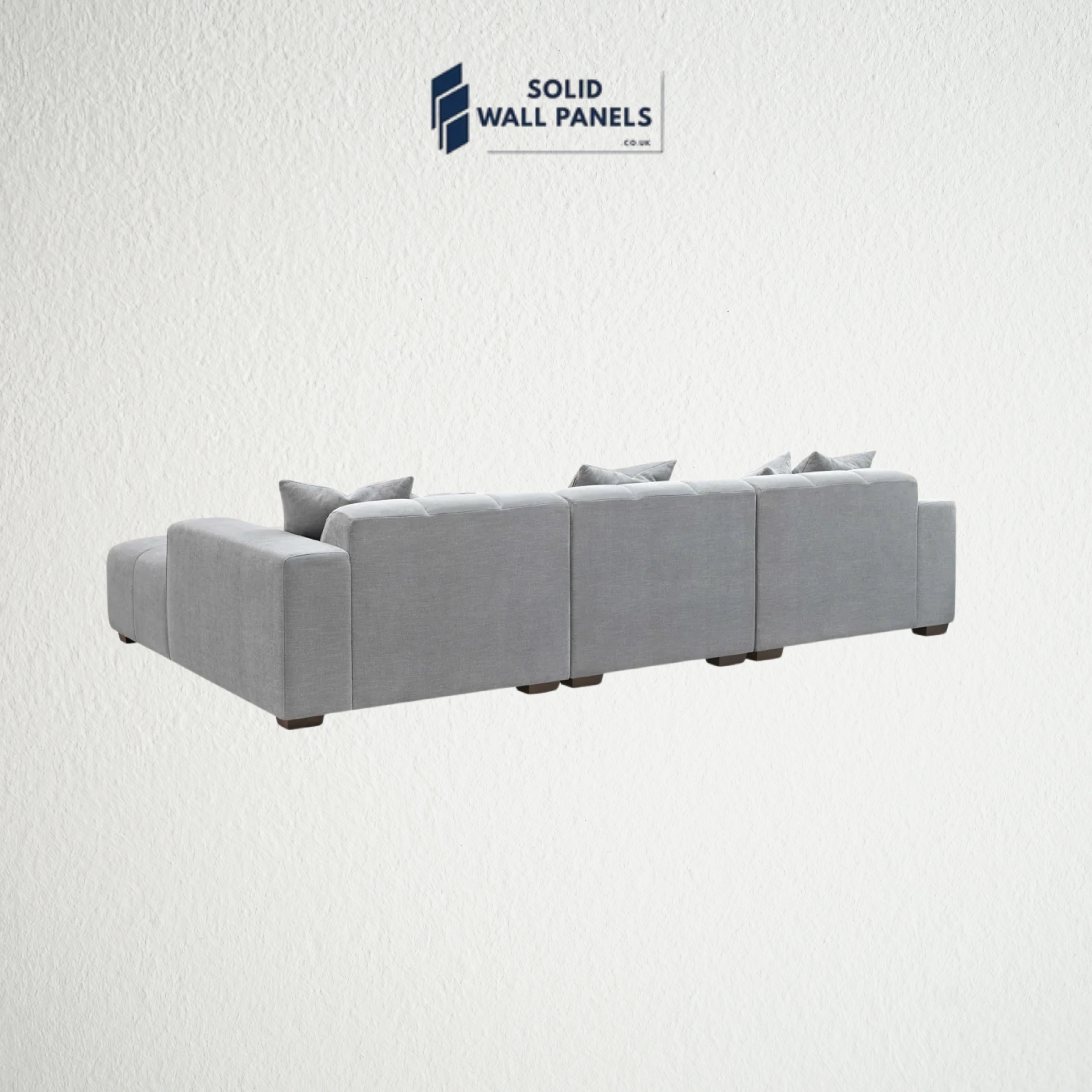 Leonard Right Hand Corner Sofa Range – Light Grey Boucle Fabric | Modern Modular Design