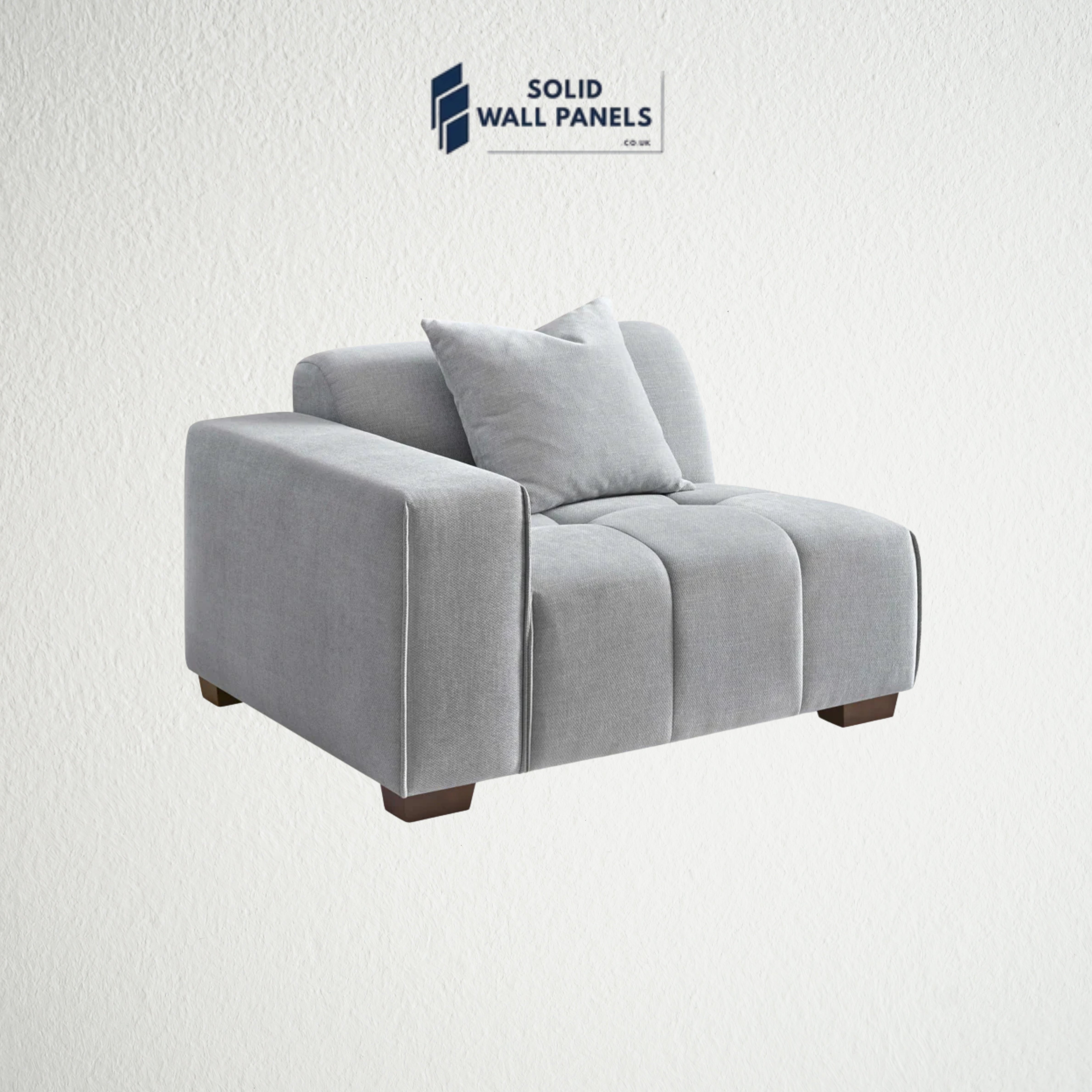 Leonard Right Hand Corner Sofa Range – Light Grey Boucle Fabric | Modern Modular Design