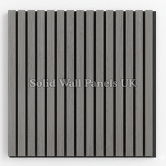Square Acoustic Wood Wall Panels – Ash Grey | 12 Pieces 60x60cm | Solid Wall Panels UK