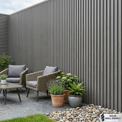 Light Grey Seamless PVC Outdoor Wall Panels UK | Waterproof Exterior Panels