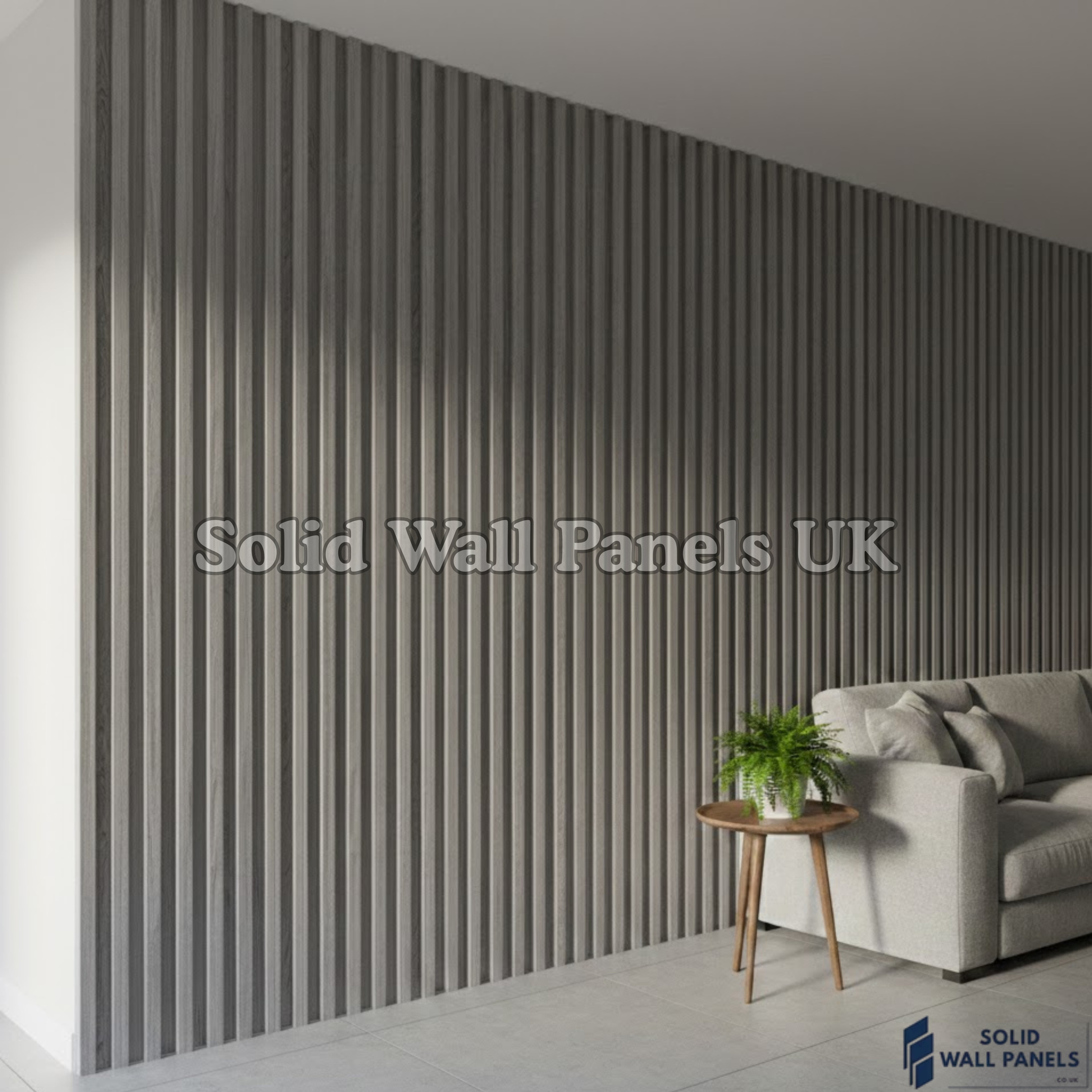 Light Grey Seamless PVC Wall Panels –  Modern Waterproof Wall Cladding | Solid Wall Panels UK