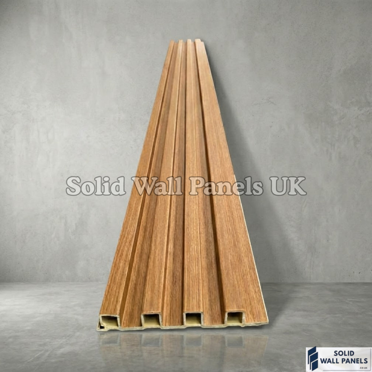 Light Oak Seamless PVC Outdoor Wall Panels UK | Waterproof Exterior Panels