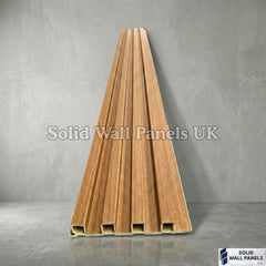 Light Oak Seamless PVC Outdoor Wall Panels UK | Waterproof Exterior Panels
