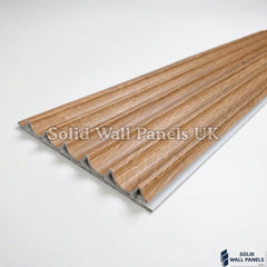 Light Oak Wave Style WPC Wall Panels – Modern Waterproof Wood Effect Cladding | Solid Wall Panels UK