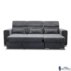 Luca Grey Corner Sofa Bed with Storage – Universal L Shape Sofa Bed UK