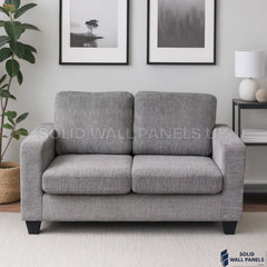 Lucy Grey Fabric Sofa Set – 3+2 Seater Compact Sofa | Soft Fabric Space Saving Modern Design