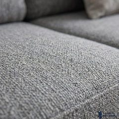 Lucy Grey Fabric Sofa Set – 3+2 Seater Compact Sofa | Soft Fabric Space Saving Modern Design