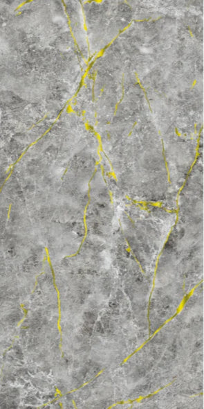 Luxury Grey Marble Media Wall Panels with Gold Veins – 60 x 240 cm