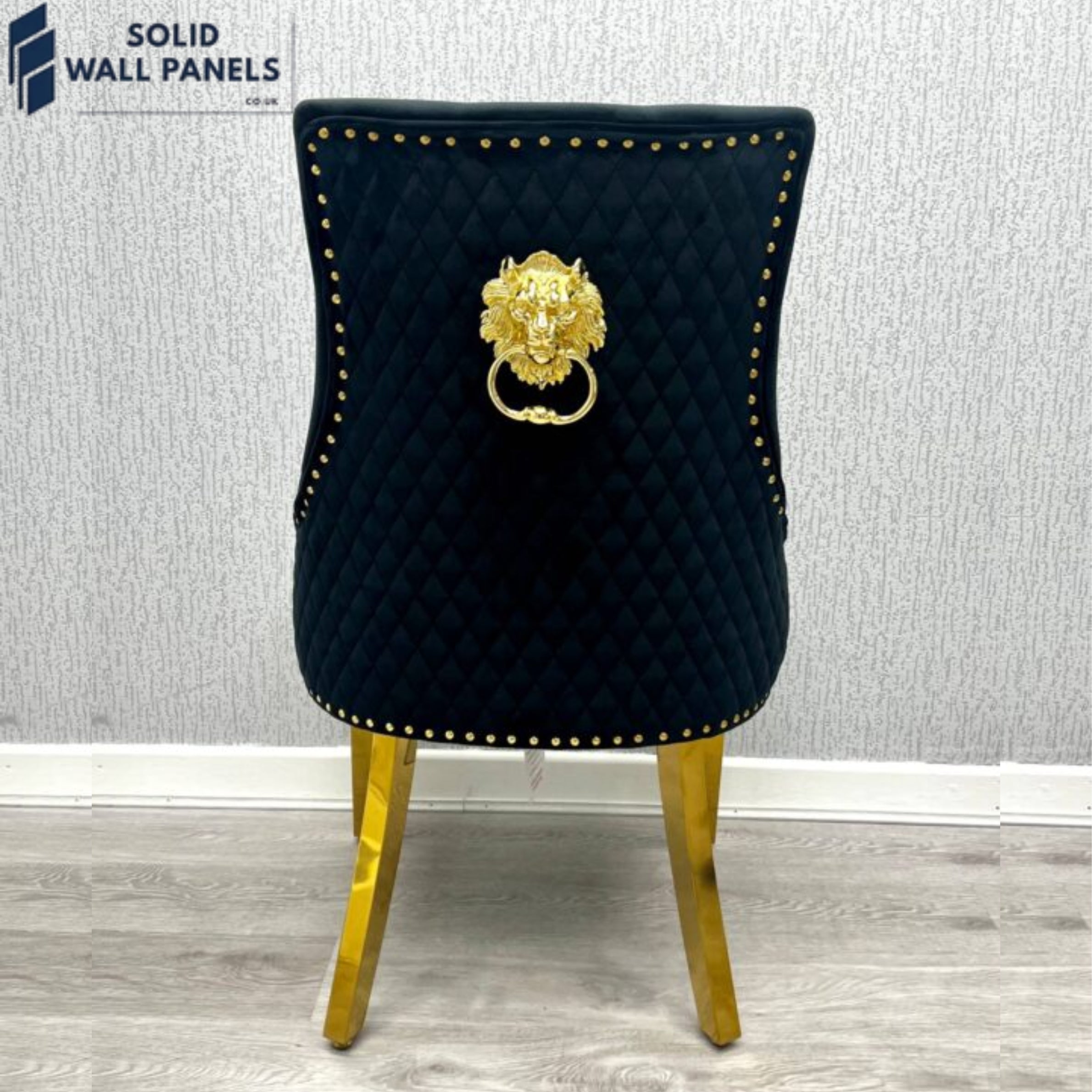 Premium Majestic Gold Lion Knocker Dining Chair - Set of 2 | Available in 3 Colours