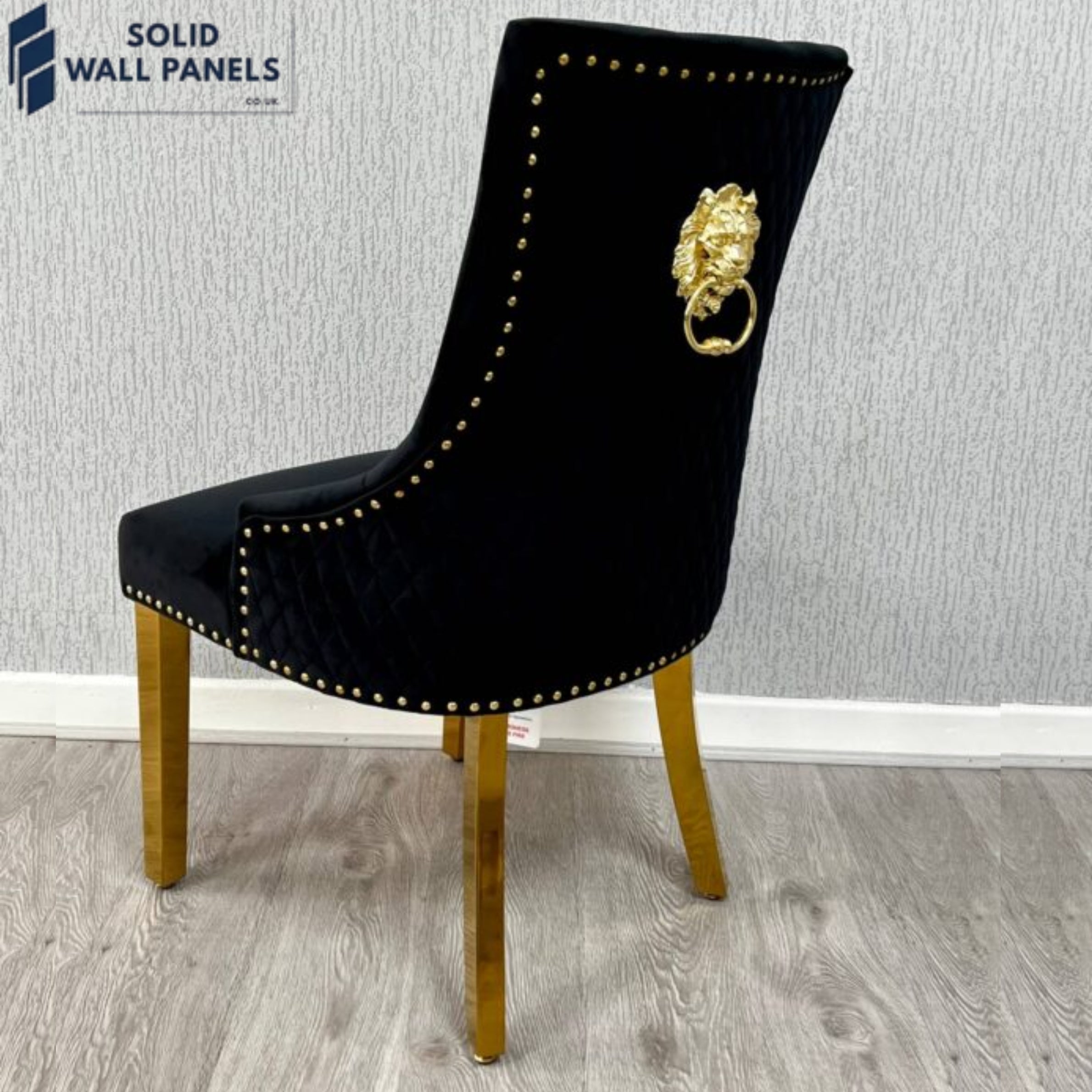 Premium Majestic Gold Lion Knocker Dining Chair - Set of 2 | Available in 3 Colours