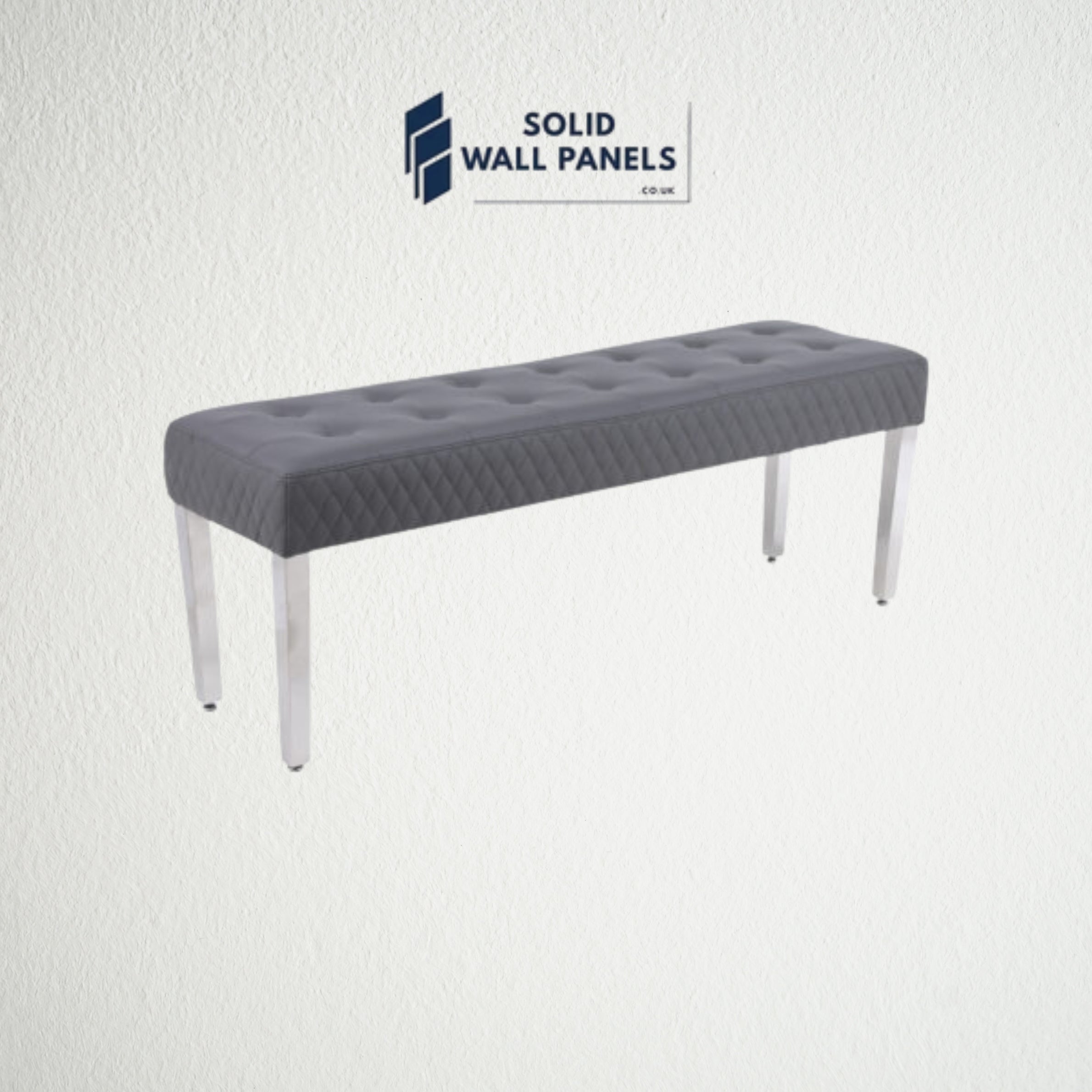 Majestic Hudson Grey PU Leather Bench – Modern Luxury Seating