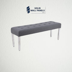 Majestic Hudson Grey PU Leather Bench – Modern Luxury Seating