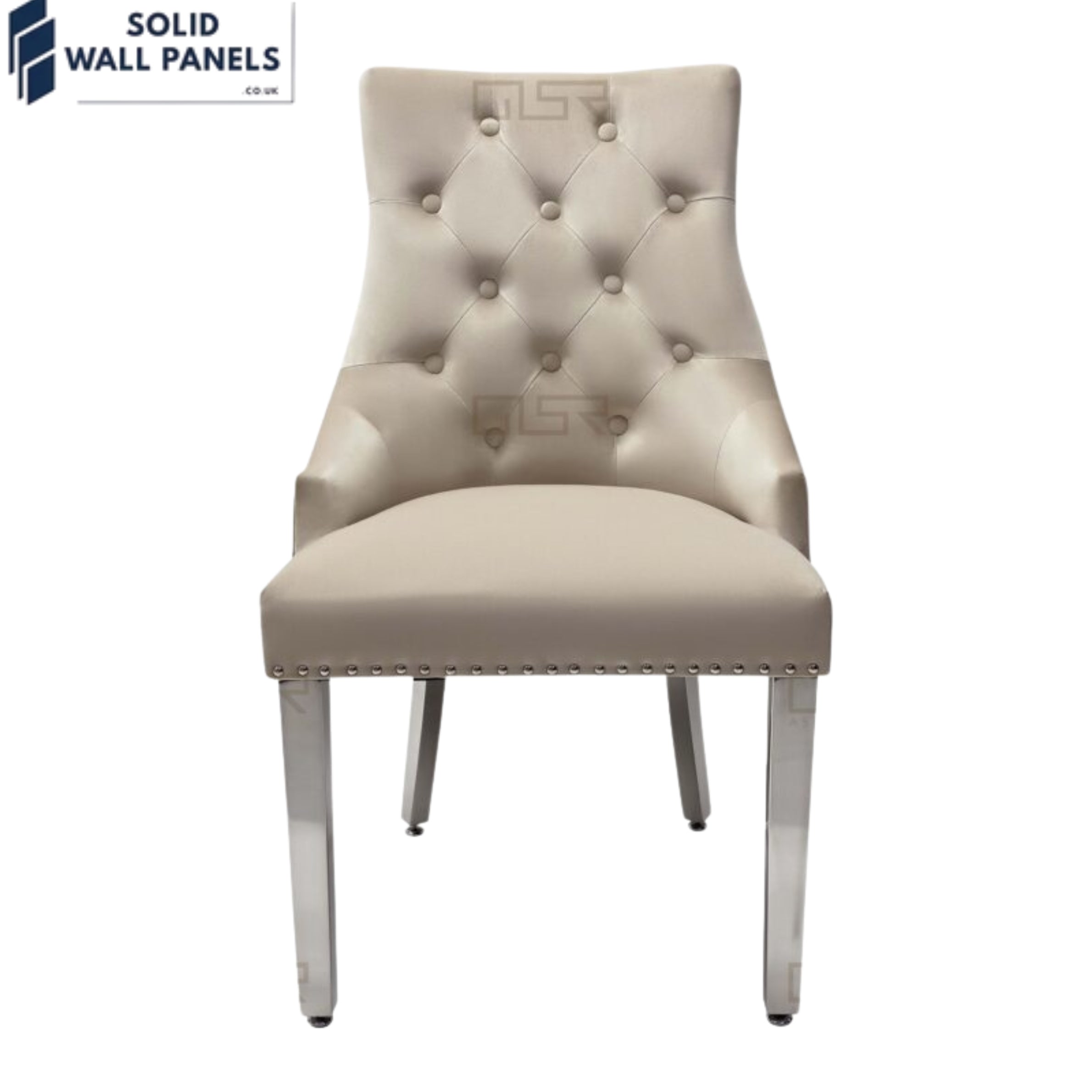 Majestic Velvet Dining Chair Set of 2 – Chrome Legs & Lion Knocker | Multiple Colours
