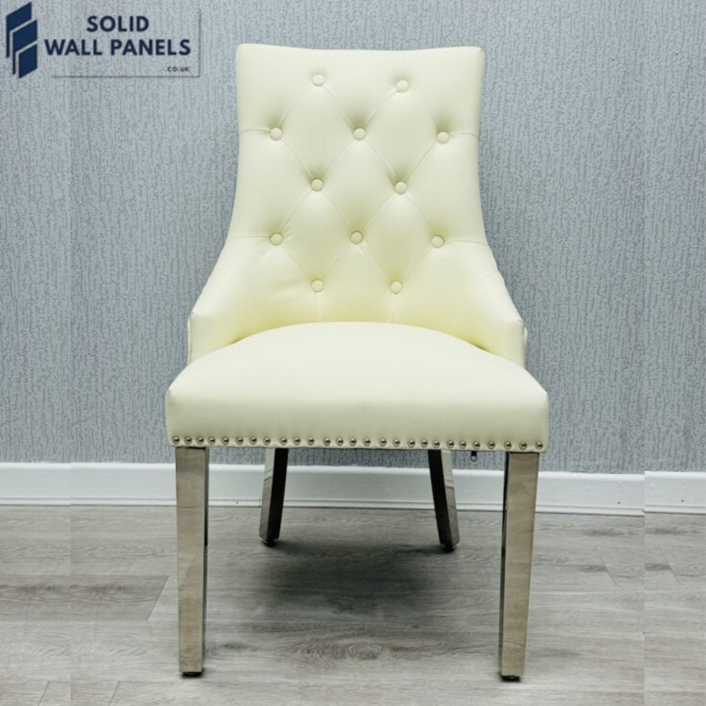 Luxury Design Majestic PU Leather Lion Knocker Dining Chair - Set of 2