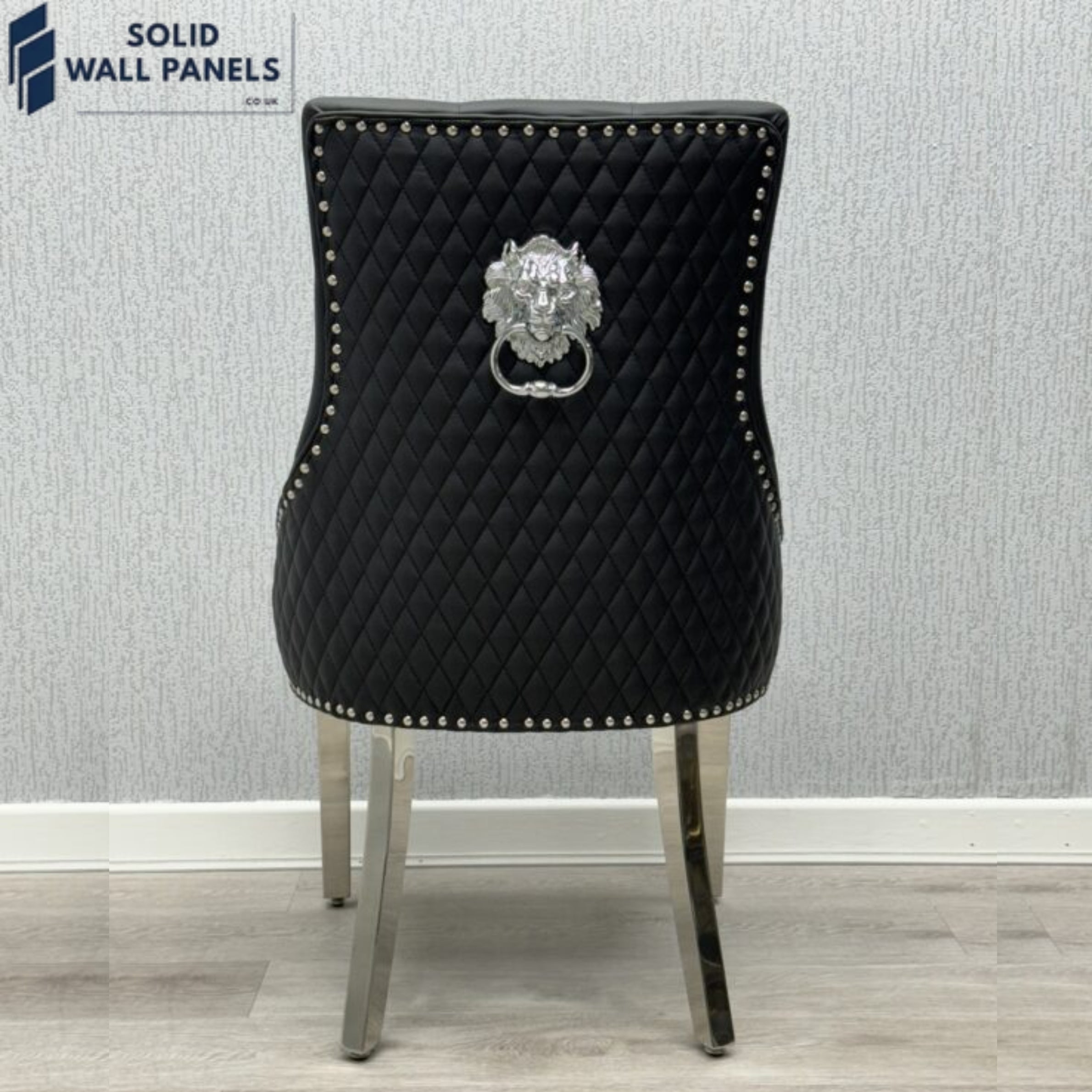Luxury Design Majestic PU Leather Lion Knocker Dining Chair - Set of 2