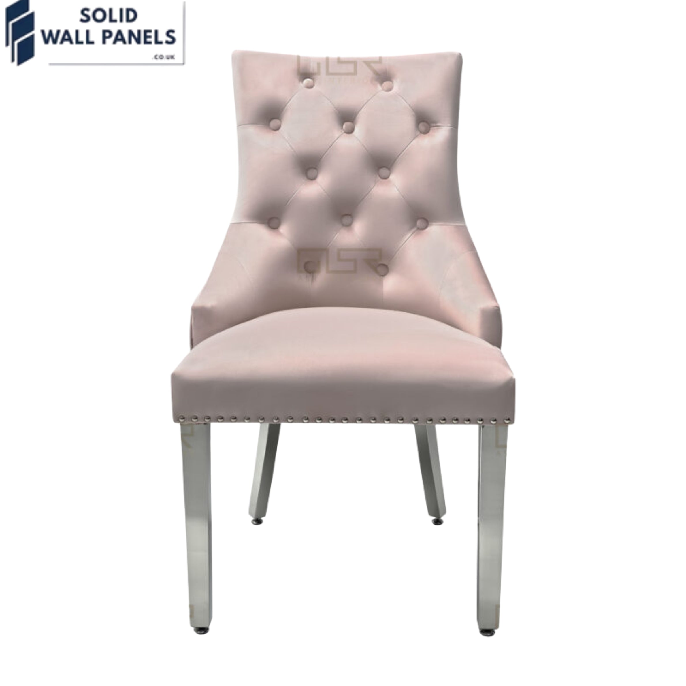 Majestic Velvet Dining Chair Set of 2 – Chrome Legs & Lion Knocker | Multiple Colours