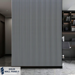 Metallic Dark Grey Acoustic Wall Panel – 240×60 cm | Solid Wall Panels