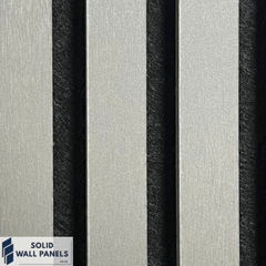 Metallic Dark Grey Acoustic Wall Panel – 240×60 cm | Solid Wall Panels