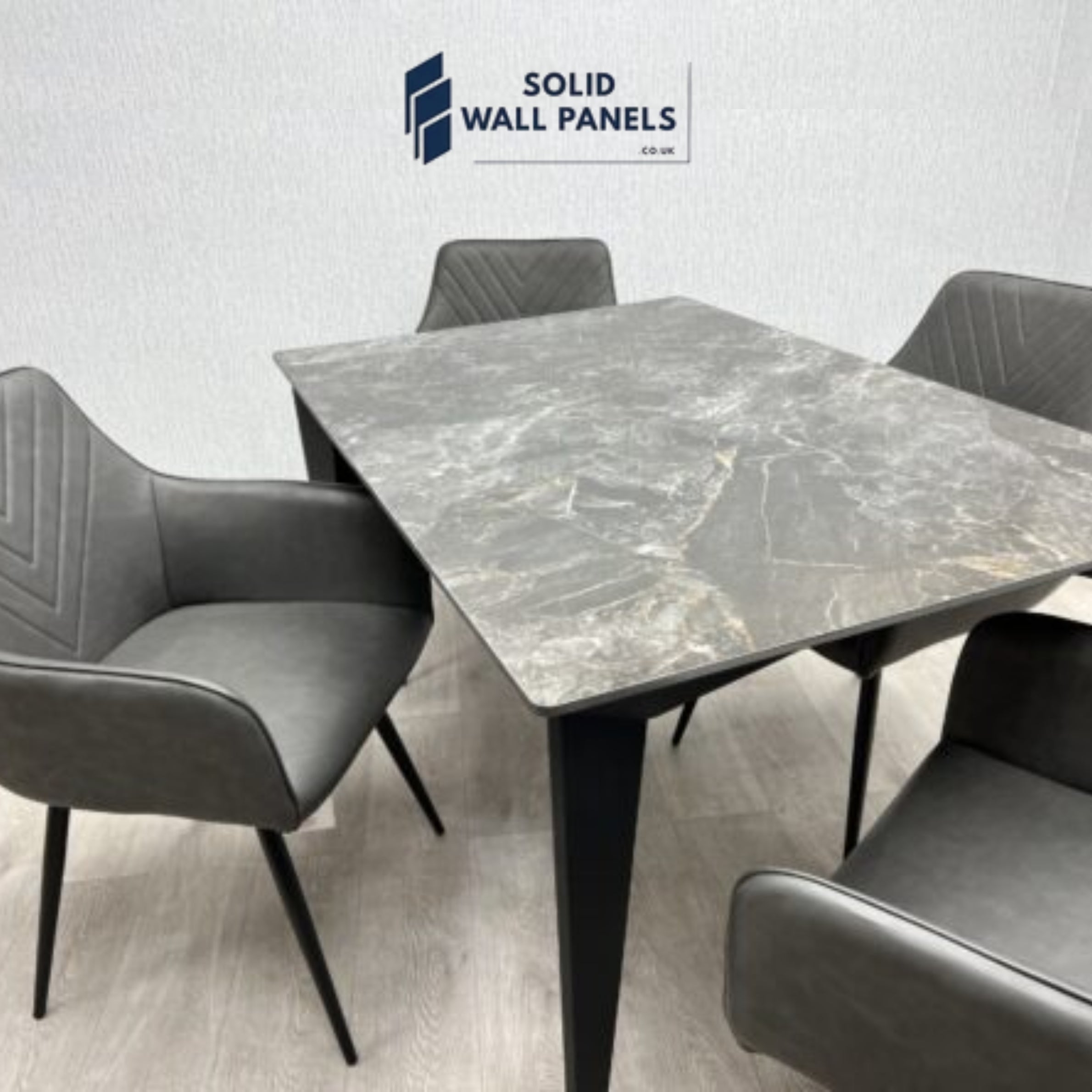 Miami Ceramic Dining Table – Black & Gold / Cream & Gold