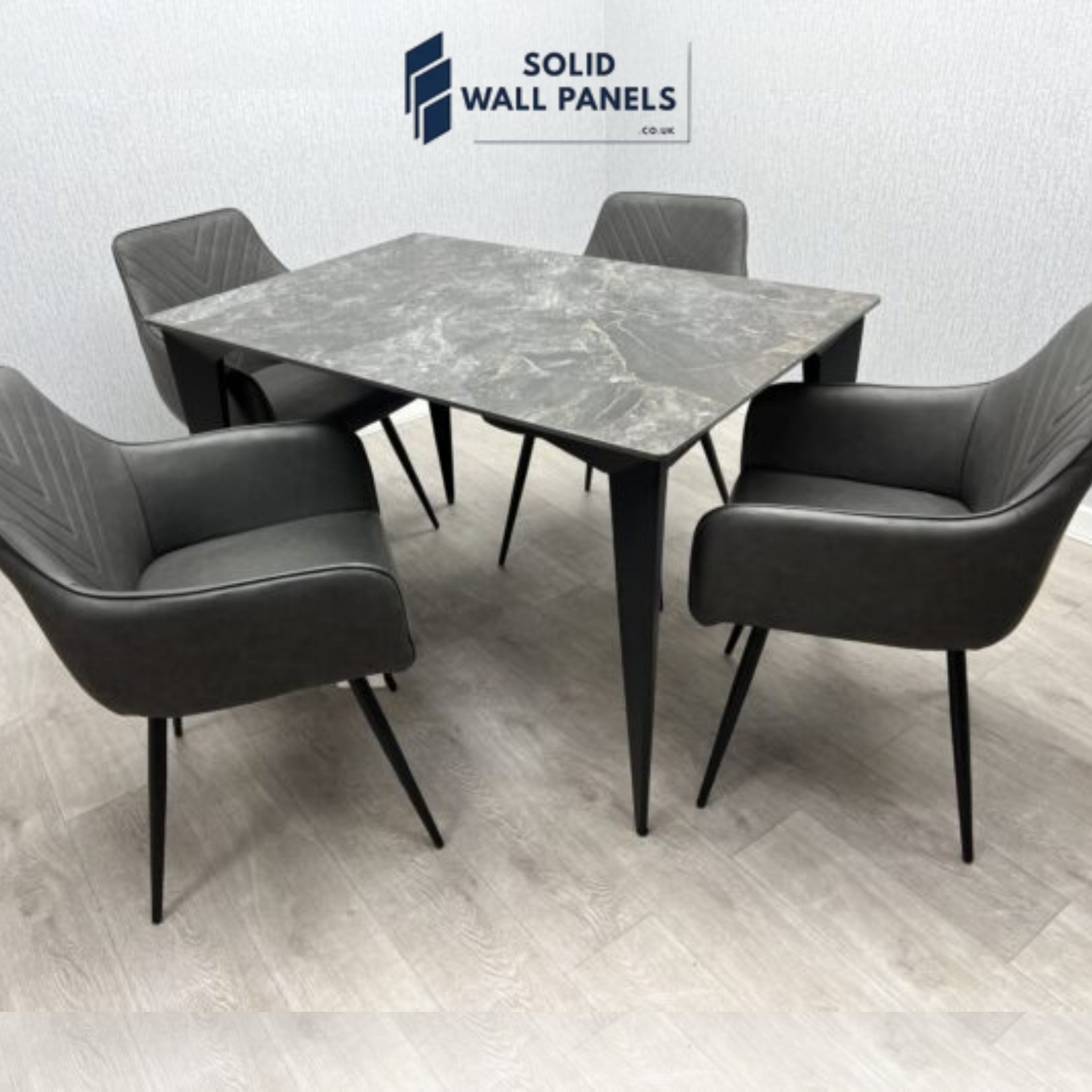 Miami Ceramic Dining Table – Black & Gold / Cream & Gold