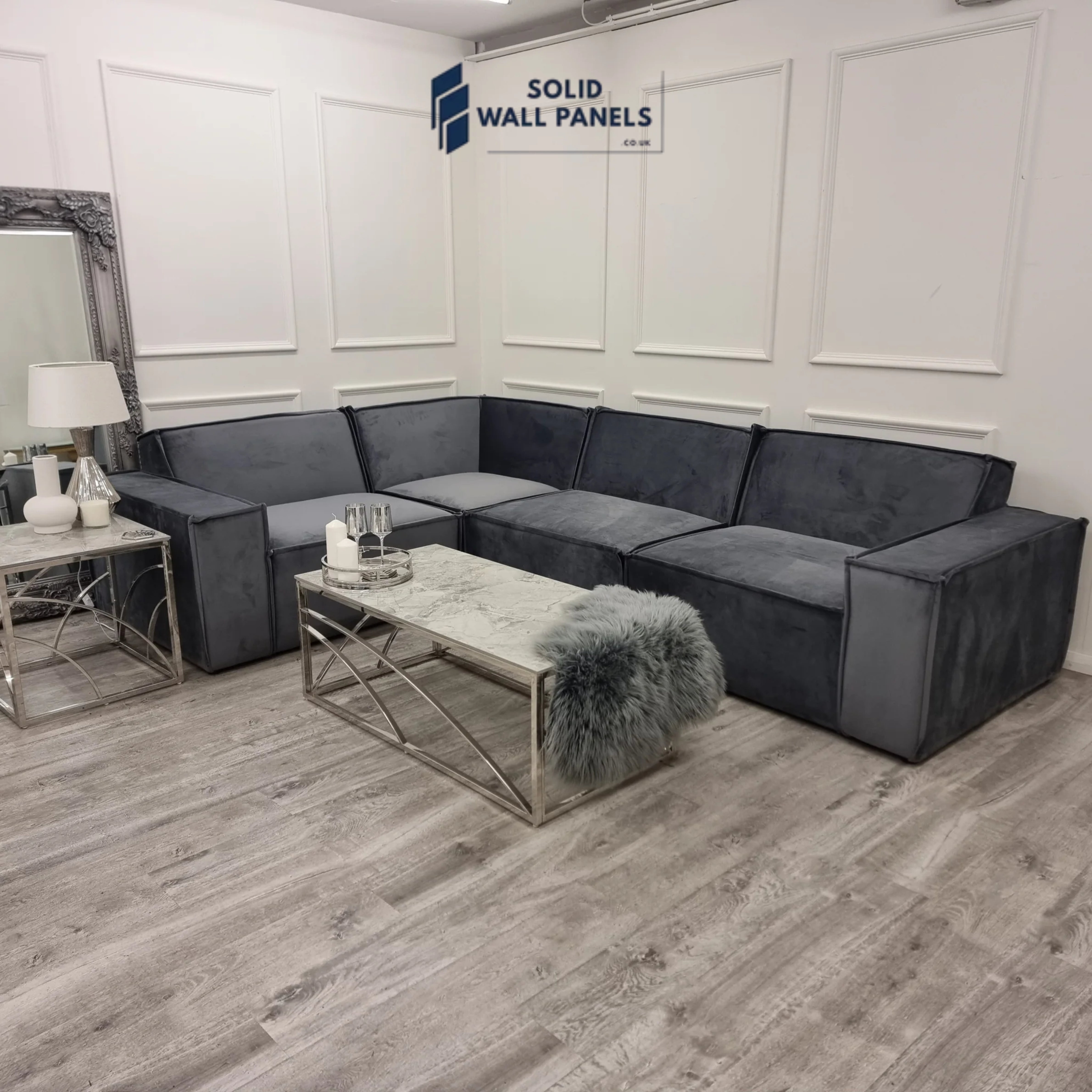 Midland 4 Seater Velvet Corner Sofa – Luxurious & Comfortable | Fast UK Delivery