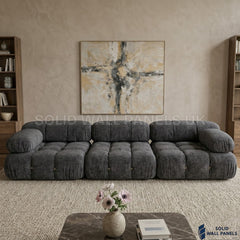 Milan Black Modular Compression Sofa – 4 Seater Floor Sofa | Vacuum Packed Design