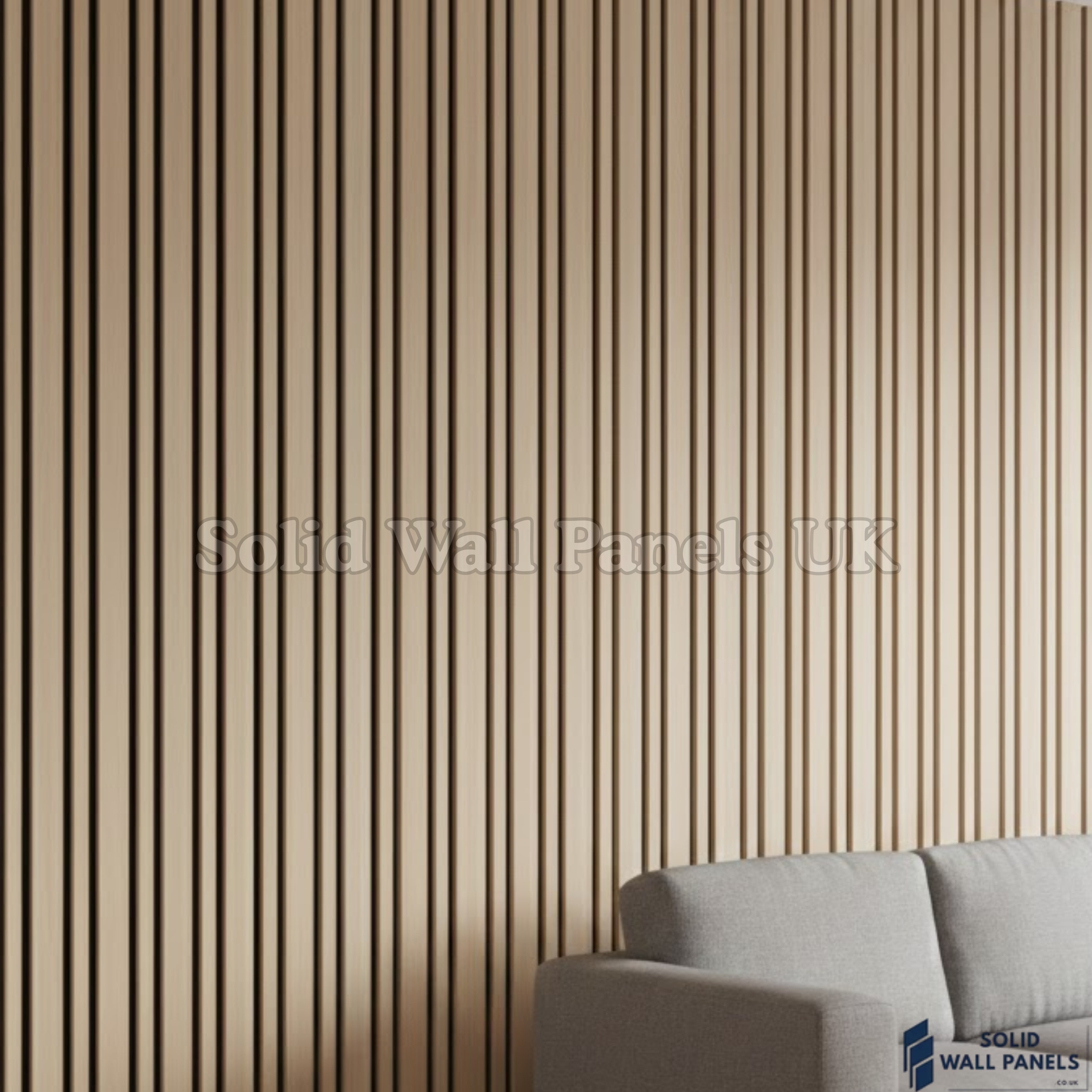 Multi Width Oak Acoustic Wall Panels – 240cm | Sound Absorbing Wooden Slat Panelling