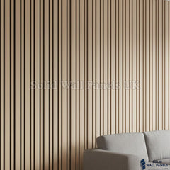 Multi Width Oak Acoustic Wall Panels – 240cm | Sound Absorbing Wooden Slat Panelling