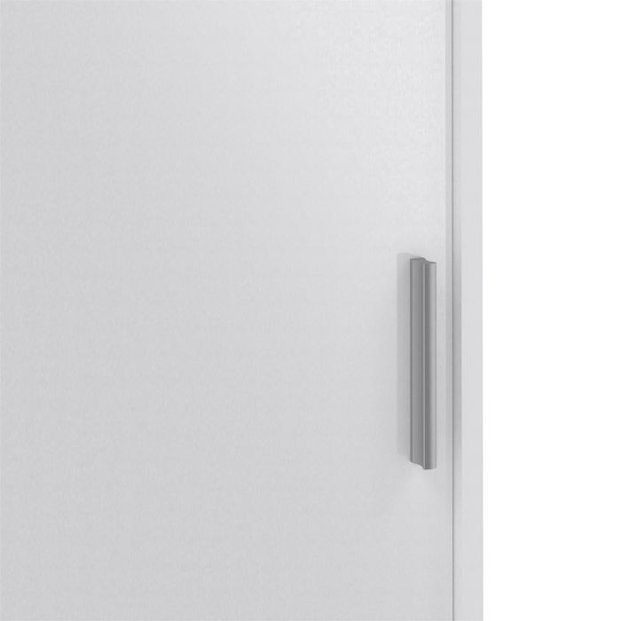 Plastic Handle of Naia High Gloss White 2 Doors Wardrobe