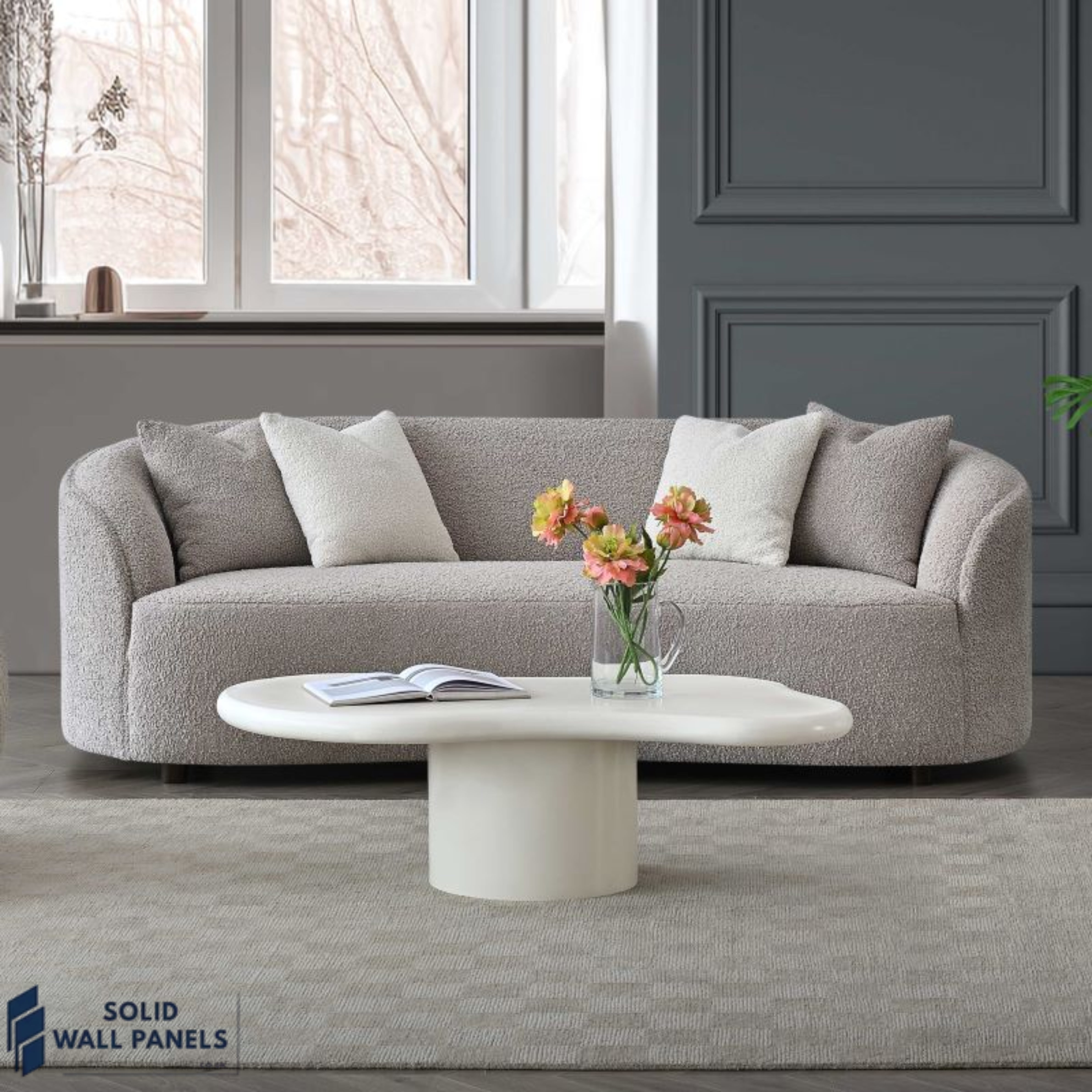 Nolita Boucle Teddy Sofa – 3 Seater Luxury Comfort | Soft Boucle Fabric