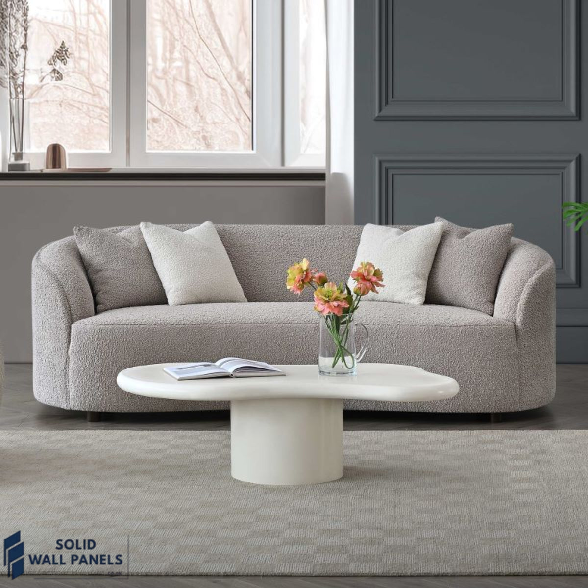 Nolita Boucle Teddy Sofa – 3 Seater Luxury Comfort | Soft Boucle Fabric