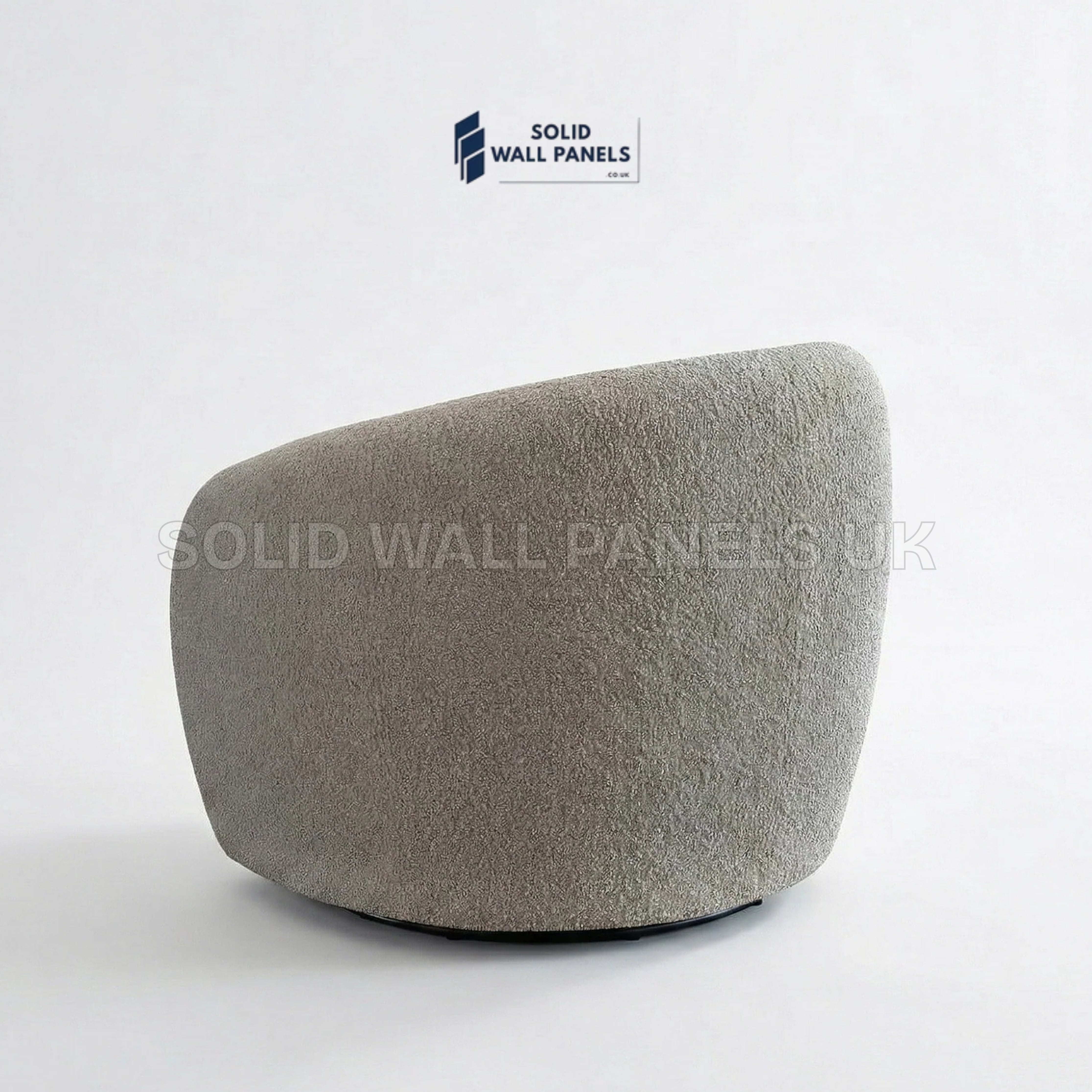 Nolita Accent Chair – Koala Grey Brown Teddy Bouclé | 360° Swivel Chair Organic Design
