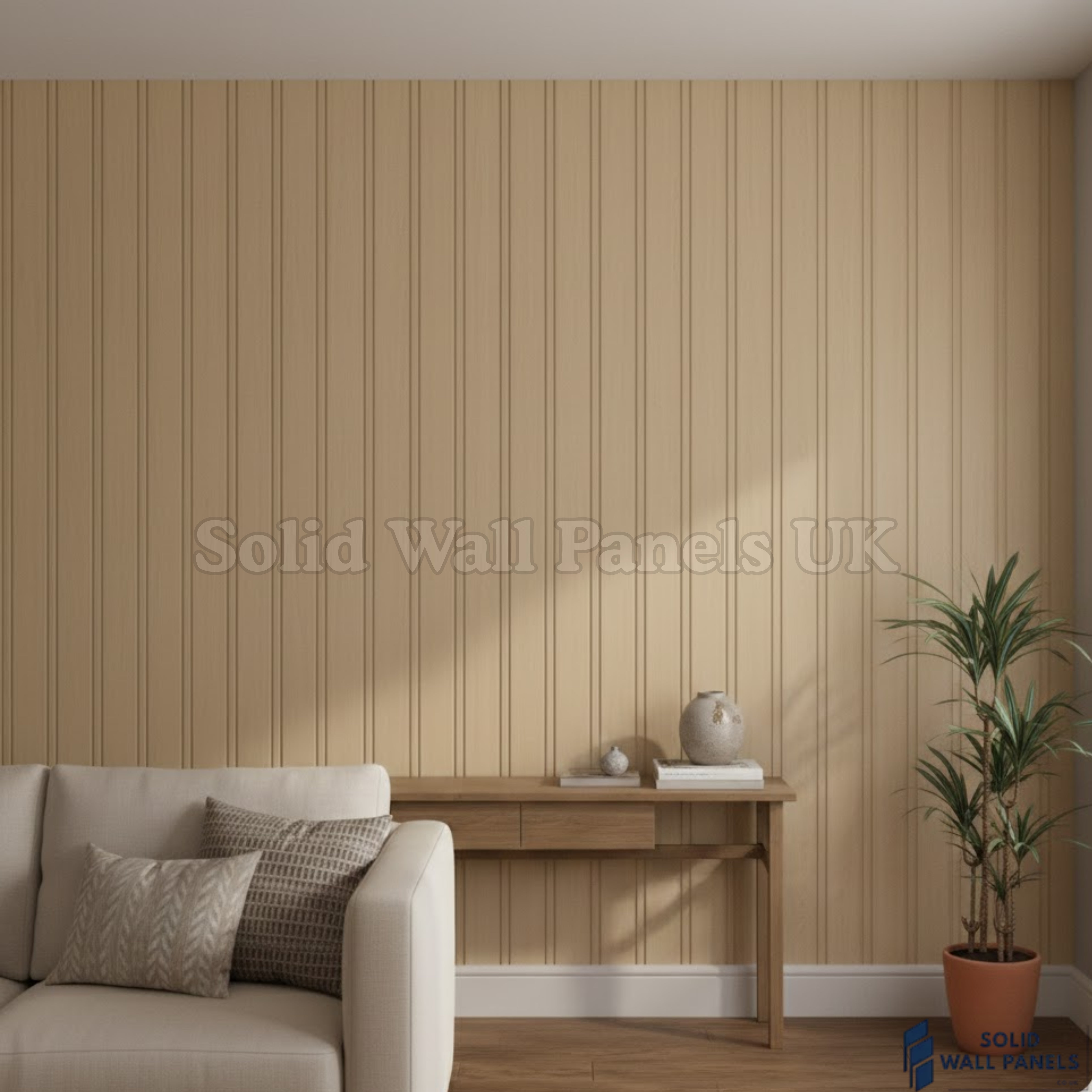 Oak PVC Interior Wall Panels – Seamless Wood Effect Wall Panelling 240cm (8 Panels per Pack)
