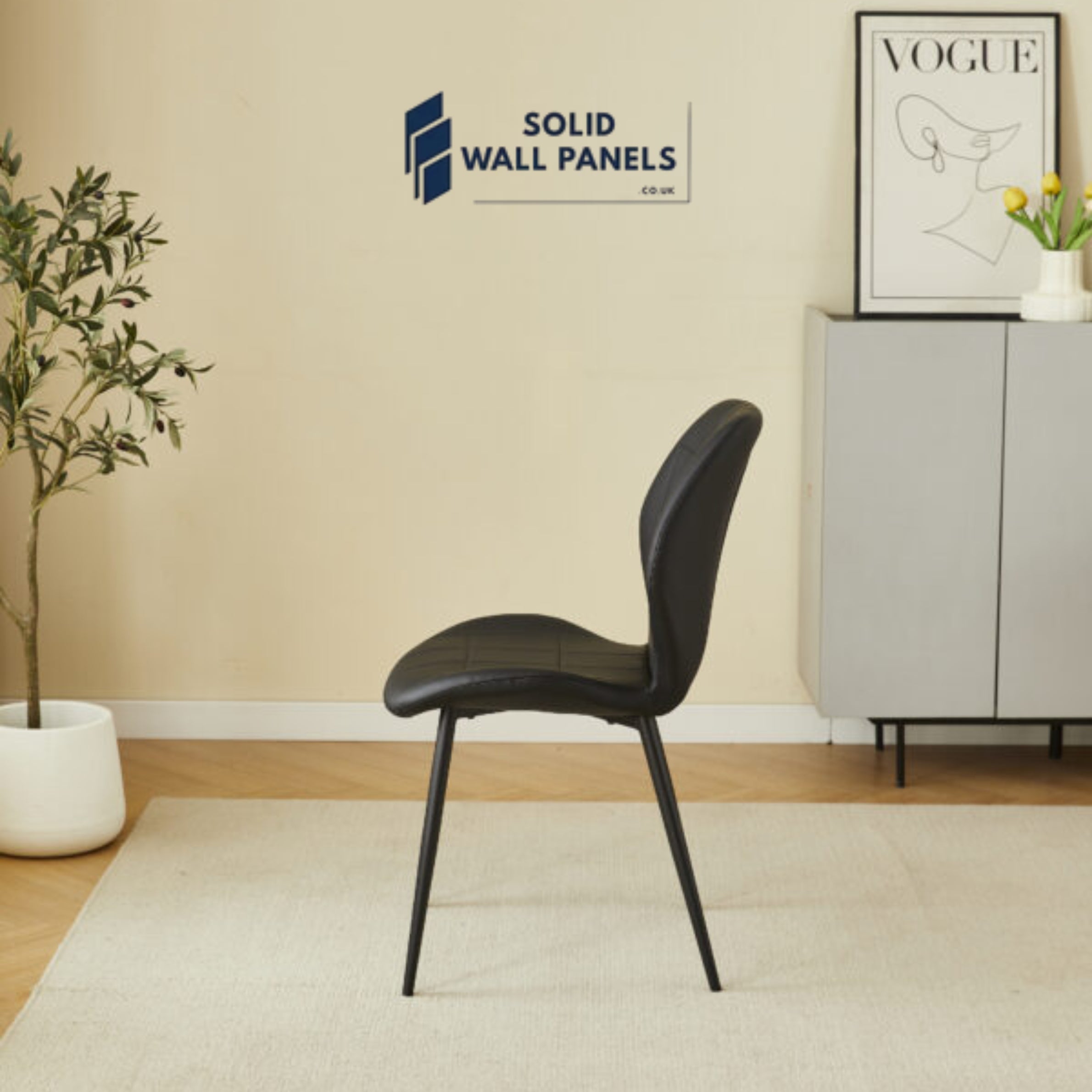 Oliver PU Leather Dining Chair | Black, Grey, White | Modern Design