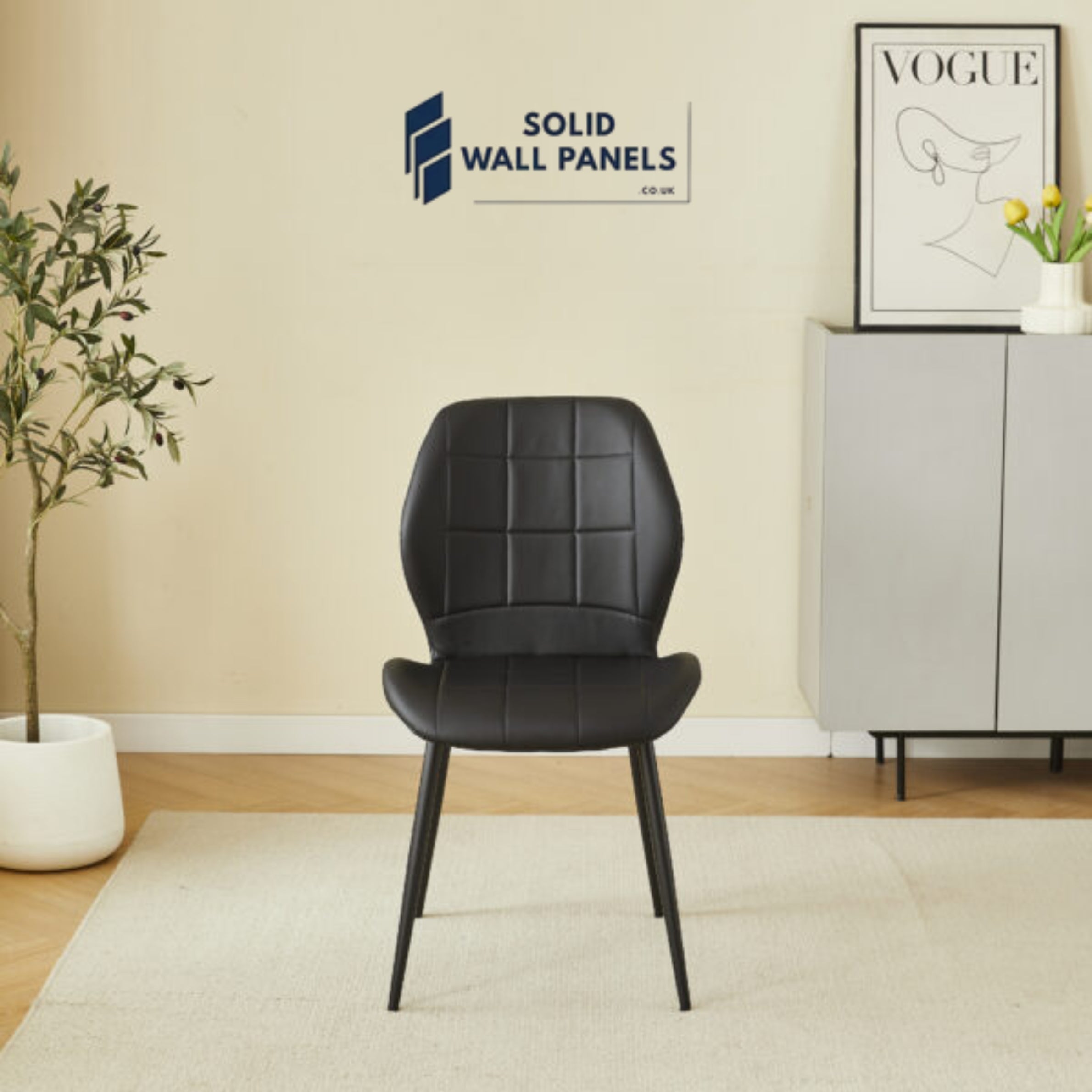 Oliver PU Leather Dining Chair | Black, Grey, White | Modern Design