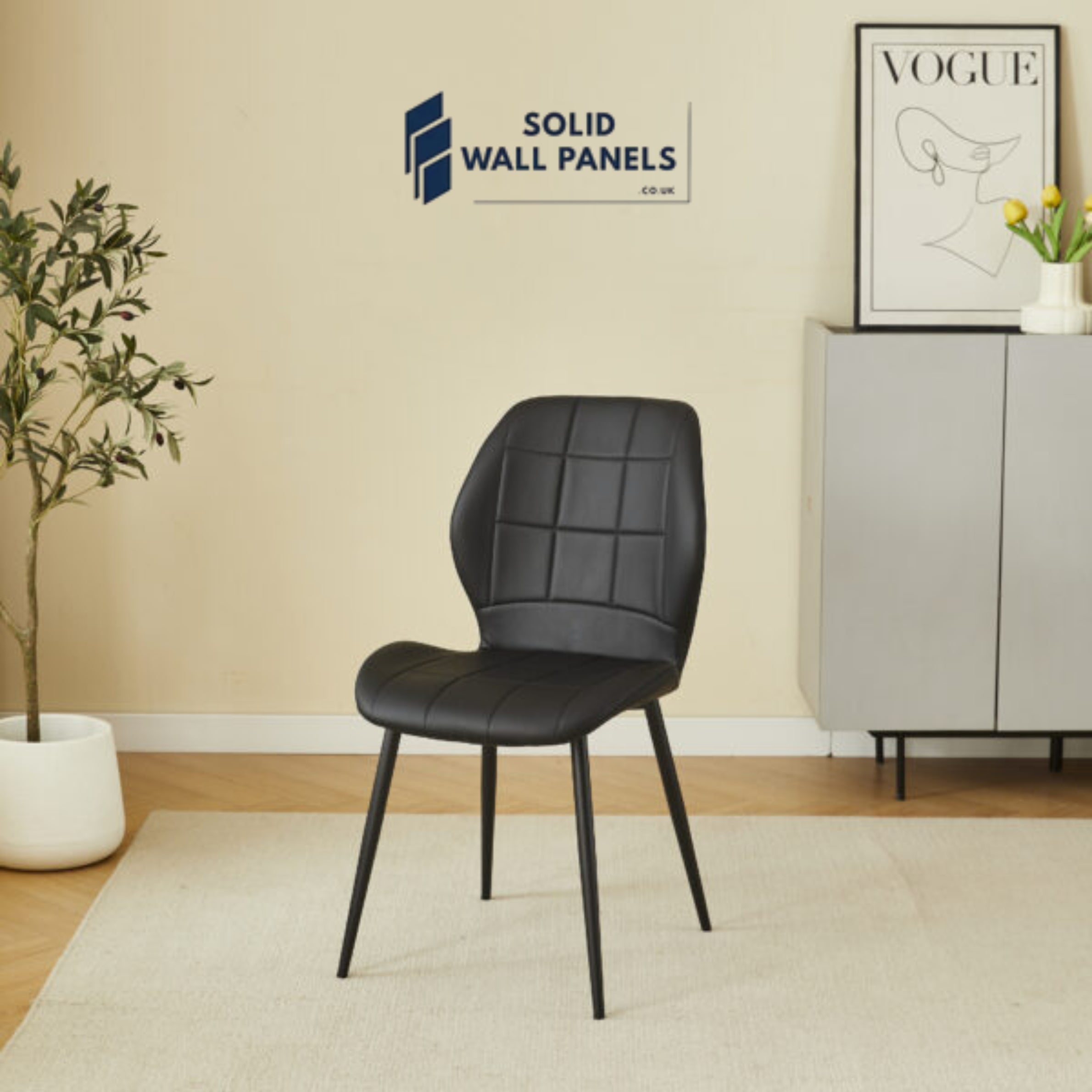Oliver PU Leather Dining Chair | Black, Grey, White | Modern Design