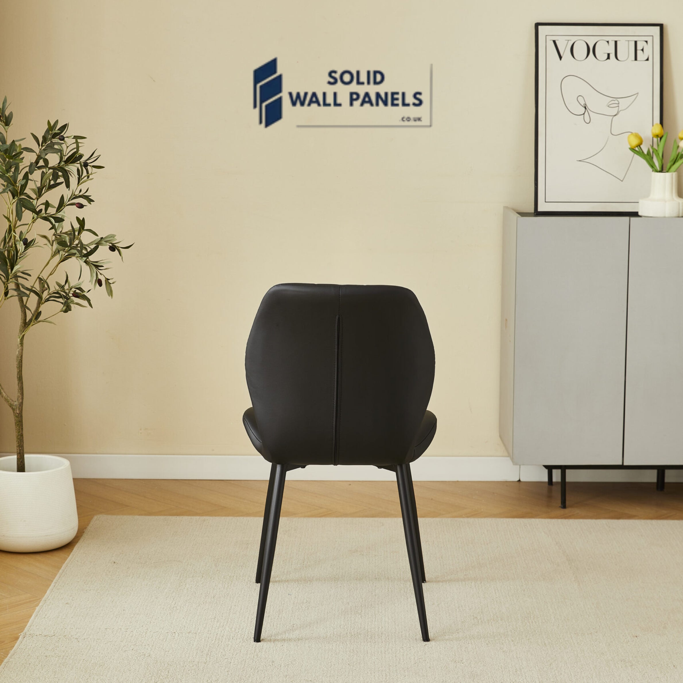 Oliver PU Leather Dining Chair | Black, Grey, White | Modern Design