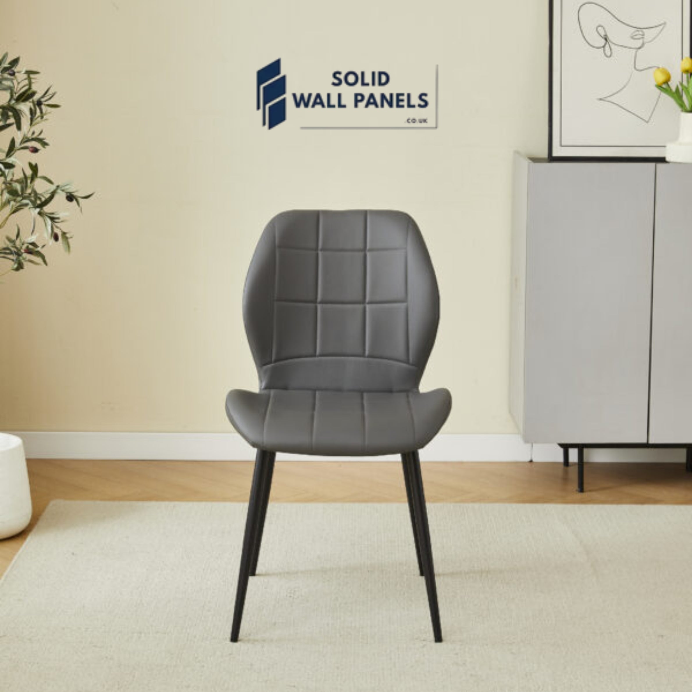 Oliver PU Leather Dining Chair | Black, Grey, White | Modern Design